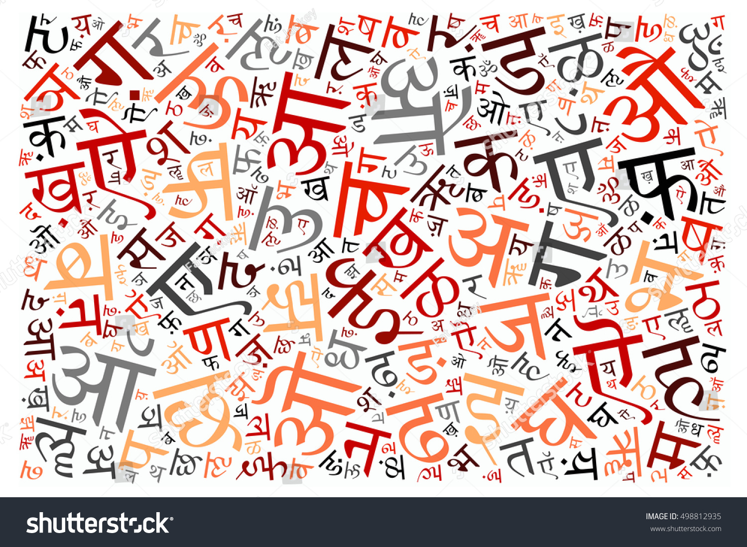 Creative Hindi Alphabet Texture Background High Stock Illustration ...