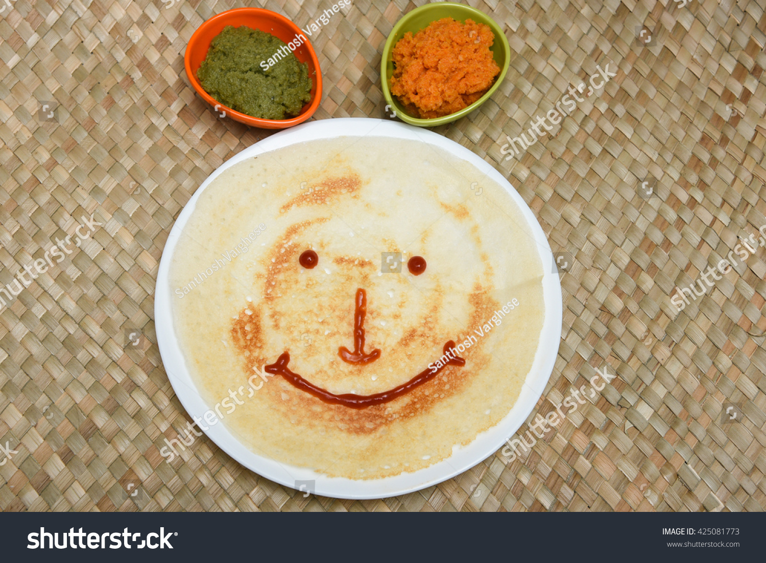 Creative Kids Breakfast Ideas Popular Traditional Stock Photo 425081773