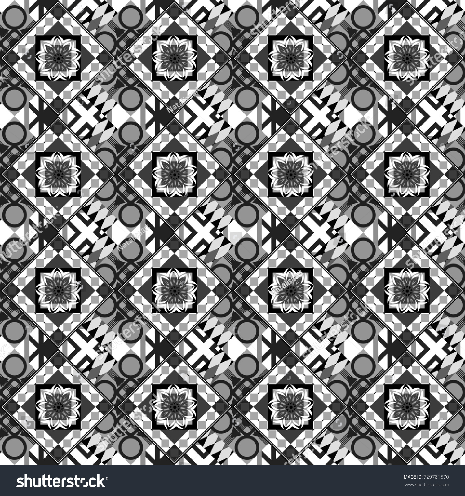 Creative Seamless Pattern, Modern Diagonal Abstract Background With Geometric Elements Creative Seamless Pattern, Modern Diagonal Abstract Background With Geometric Elements