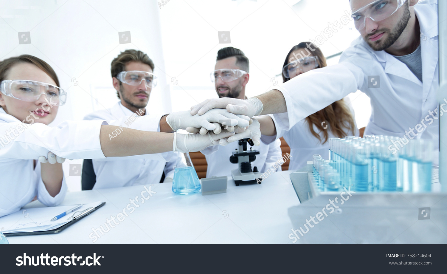  Light Blue Classic  Template Design Featuring Creative Team of Young Scientists