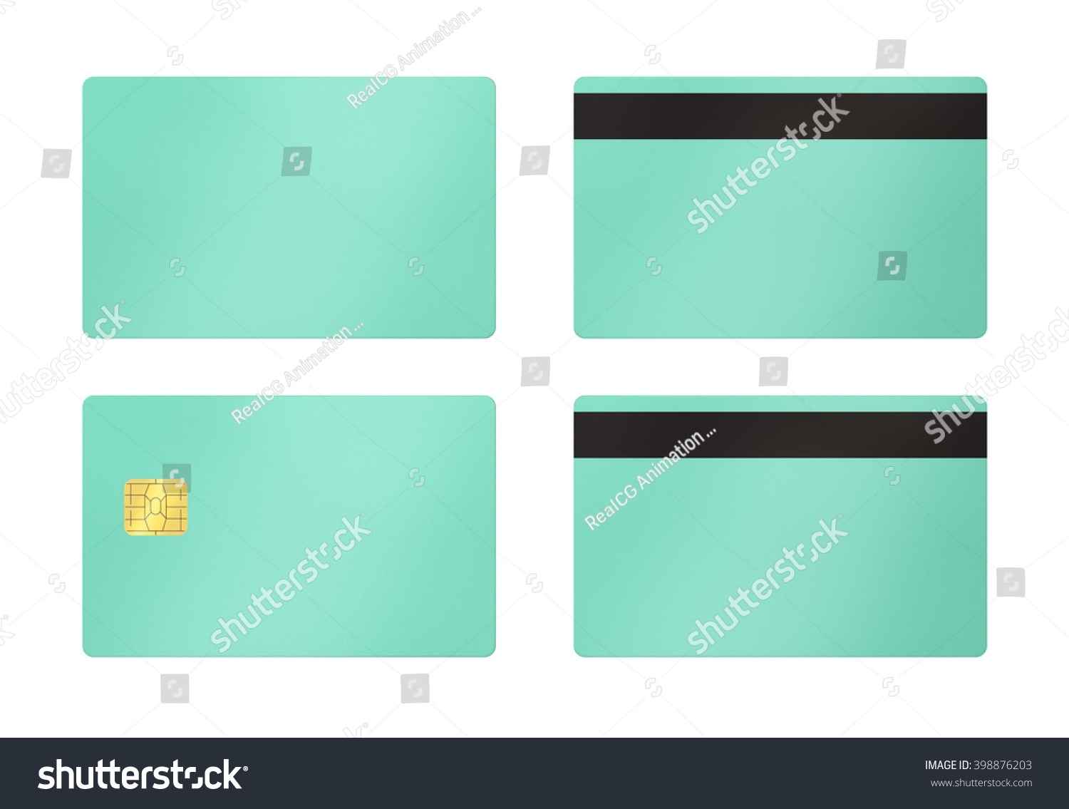 Credit Debit Card Template Isolated Background Stock Illustration ...