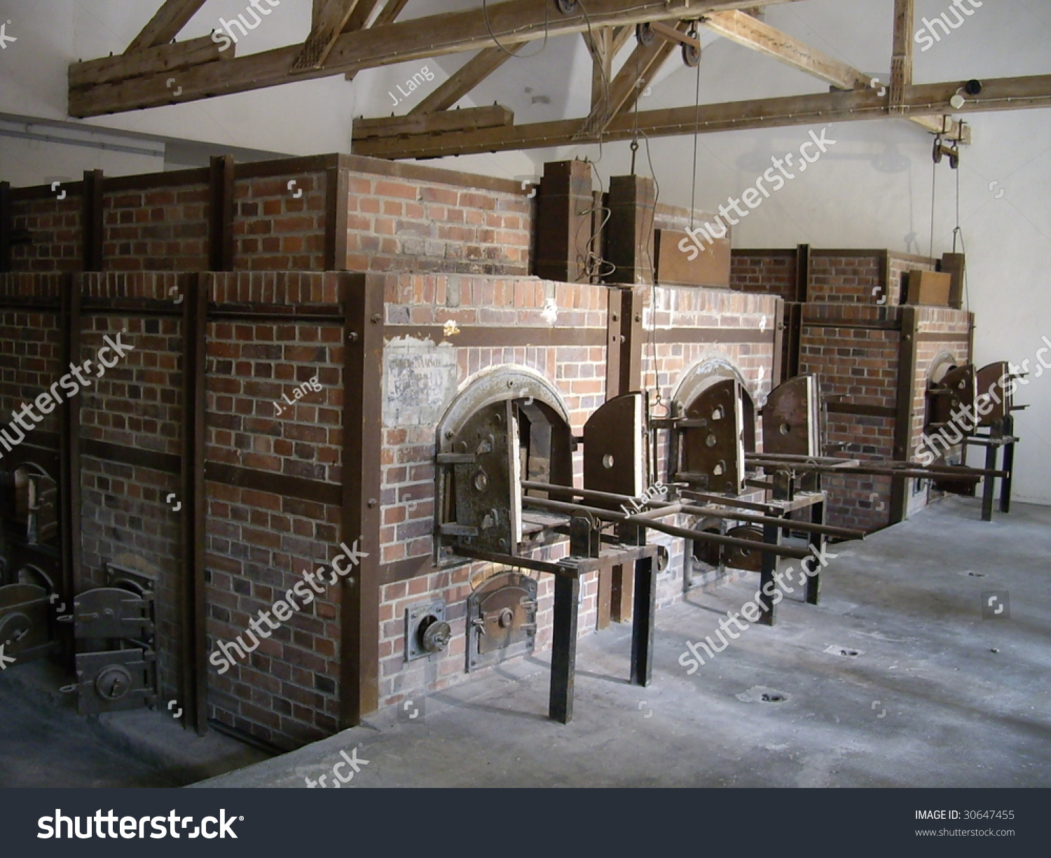 Crematoriums Dachau Concentration Camp Dachau Germany Stock Photo ...