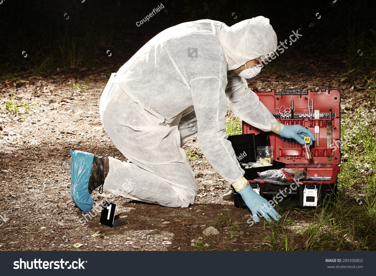 Crime Scene Investigation Technician Suitcase Stock Photo 289390802 