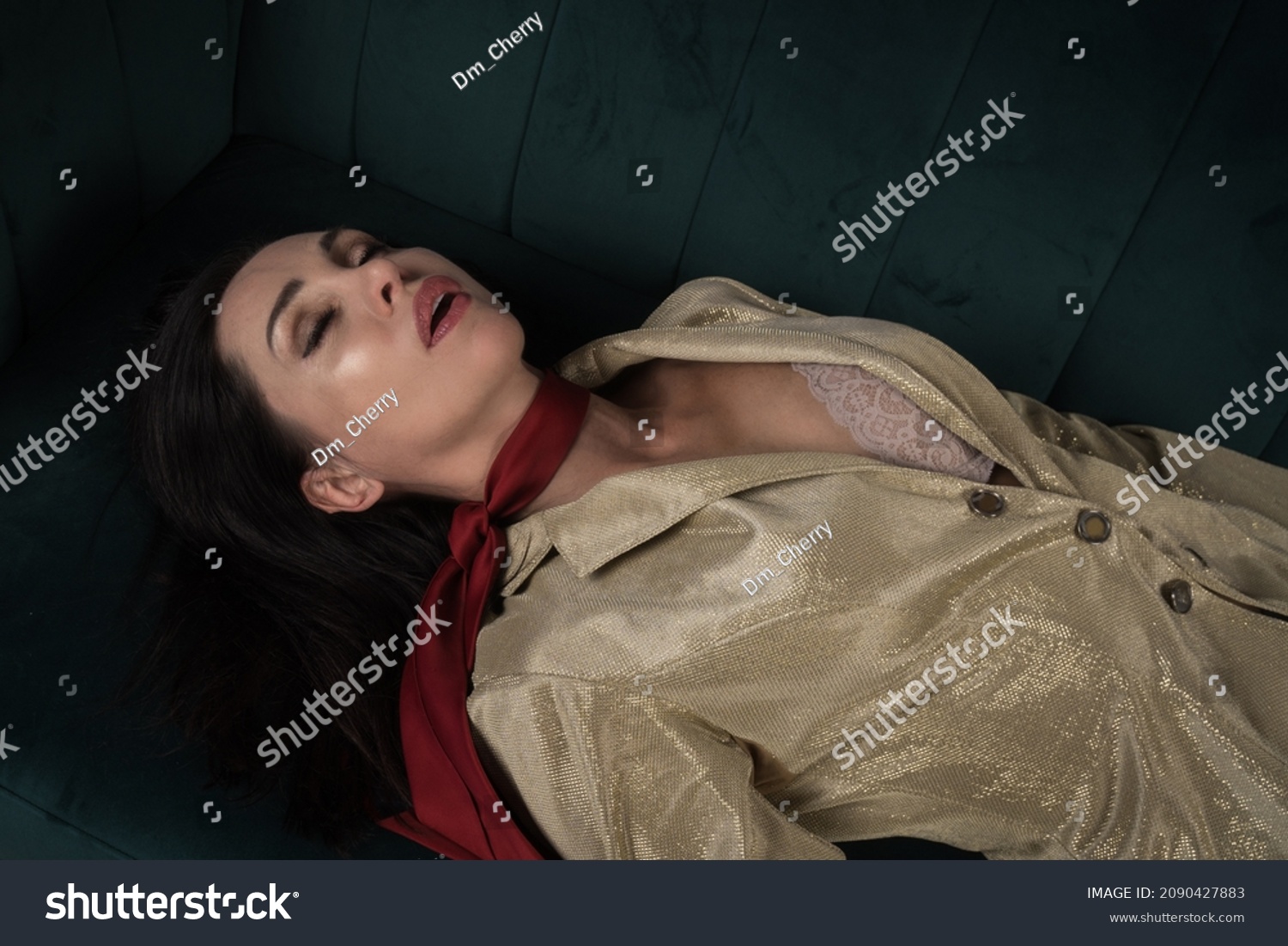 Crime Scene Strangled Business Woman Imitation Stock Photo Edit Now