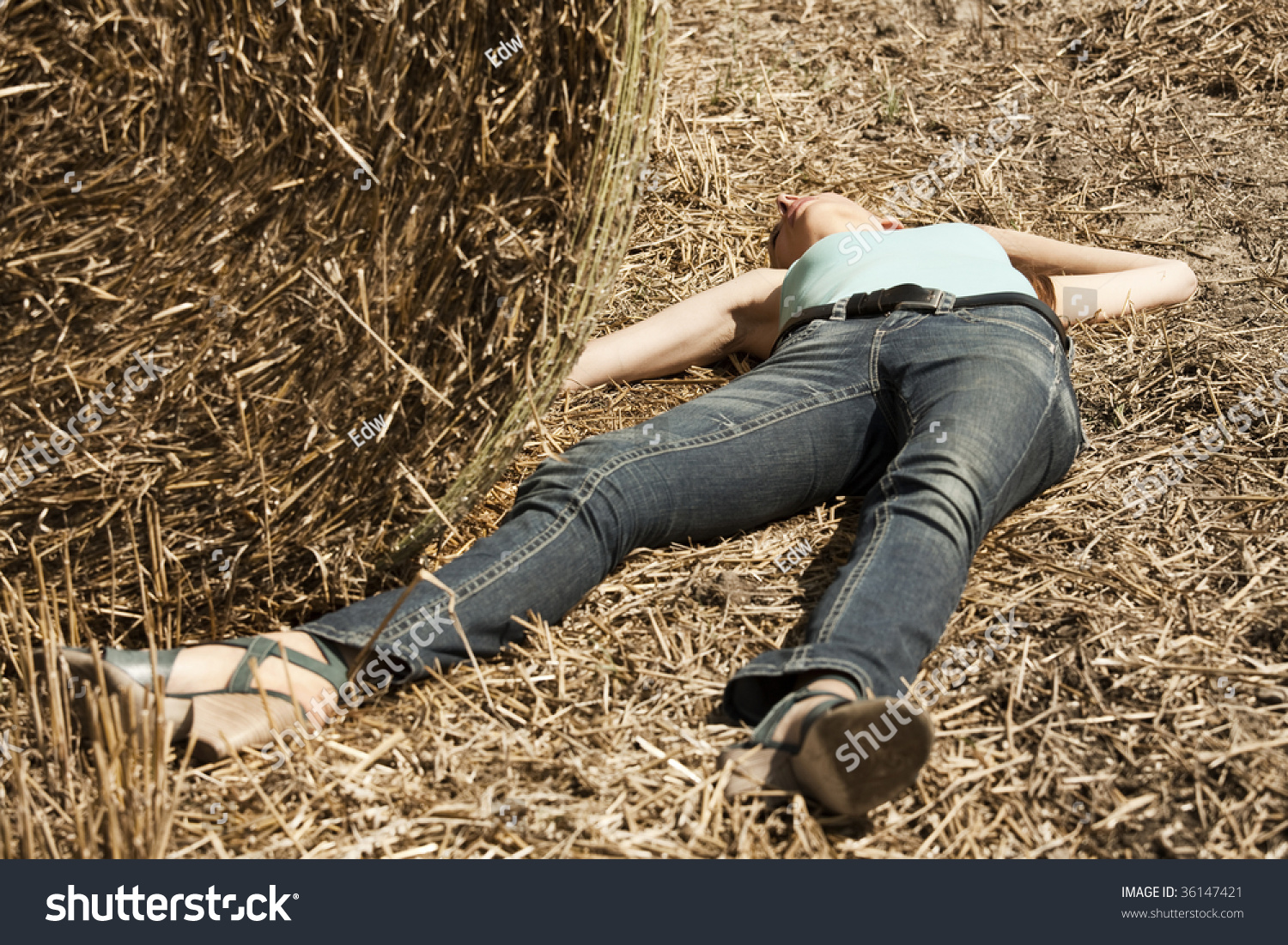 Crime Scene Young Woman Playing Dead Stock Photo 36147421 - Shutterstock