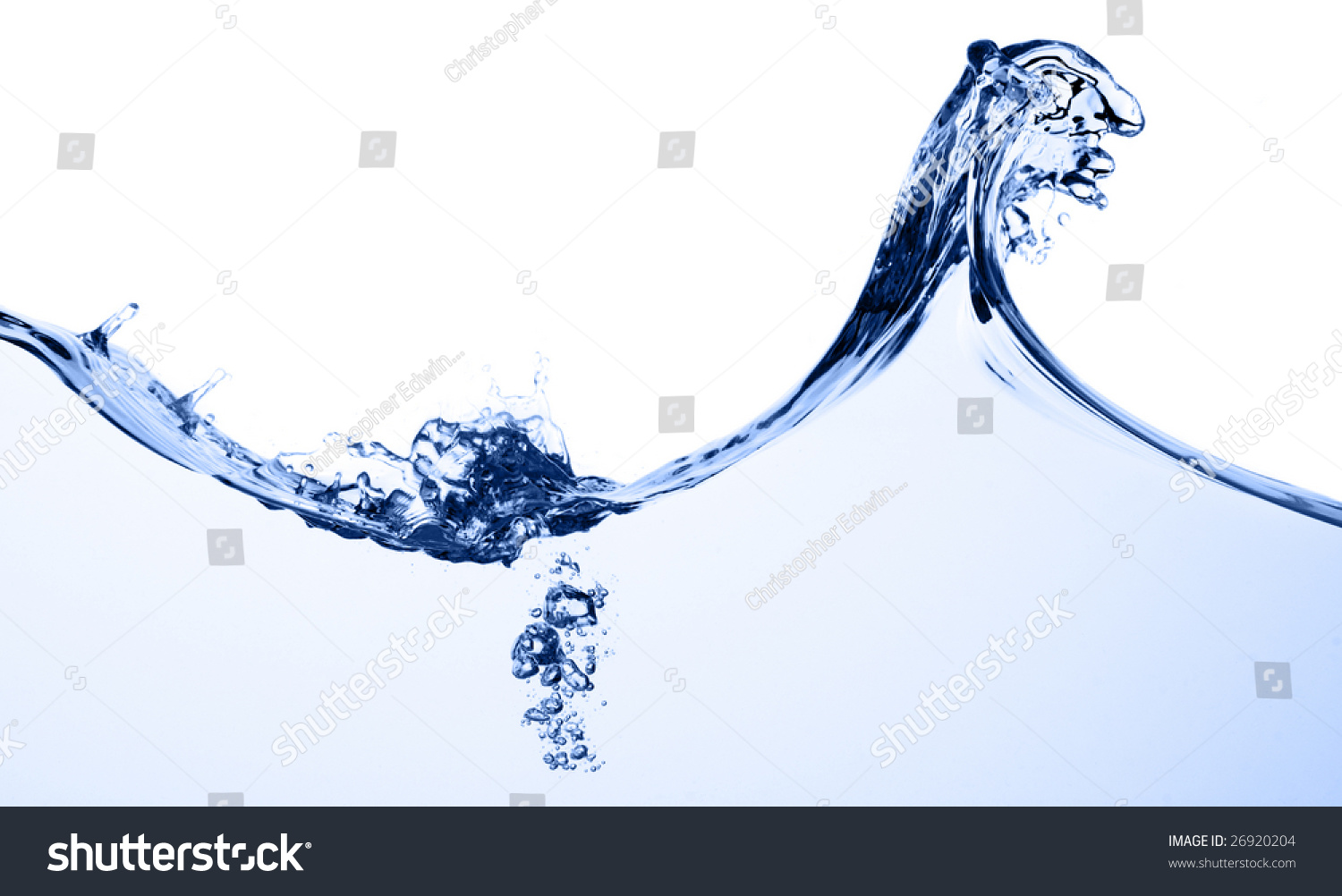 Crisp Clear Blue Water Photographed Against Stock Photo 26920204 ...