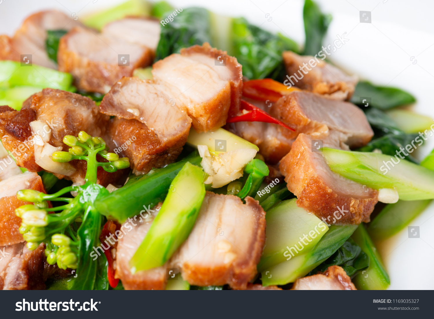 Crispy Pork Belly Stir Fry Chinese Stock Photo Edit Now