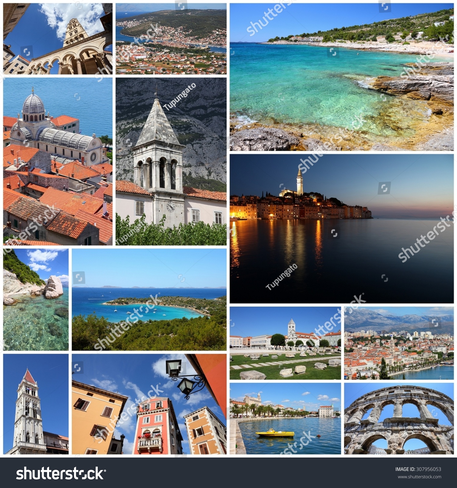 Croatia Travel Photo Set - Collage With Dalmatia Coasts, Split, Trogir ...