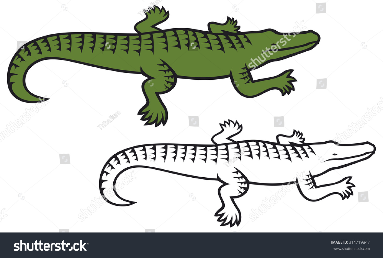 crocodile-design-alligator-symbol-stock-illustration-314719847