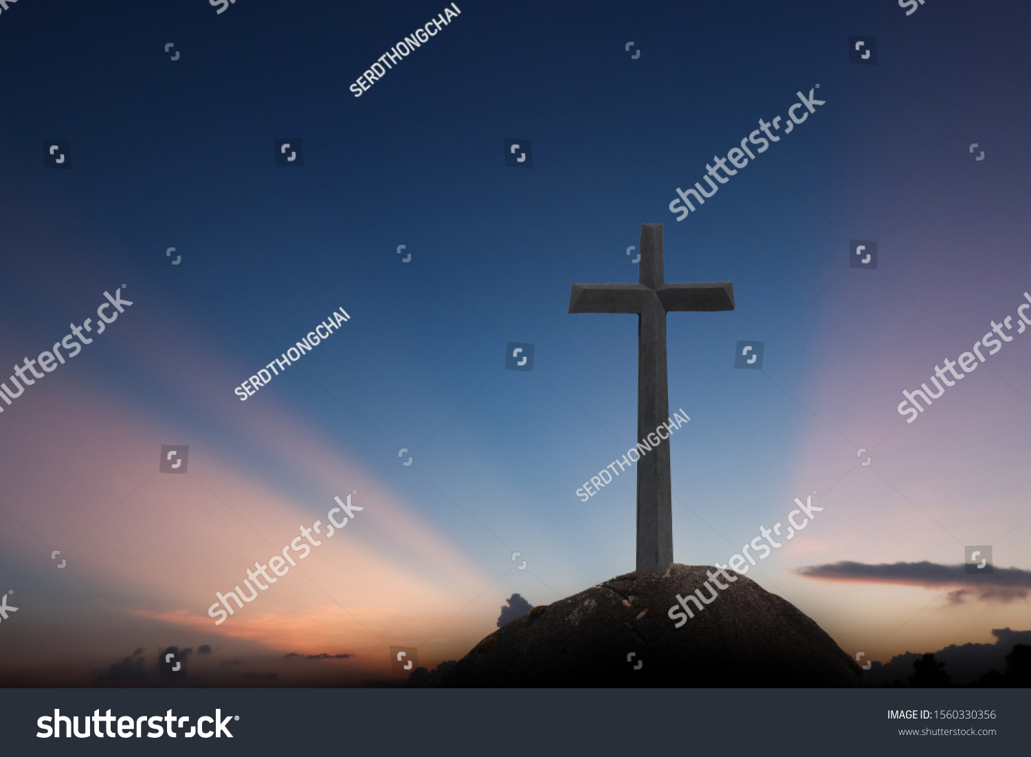 Cross Crucifixion Jesus Christ Has Sunset Stock Photo Shutterstock