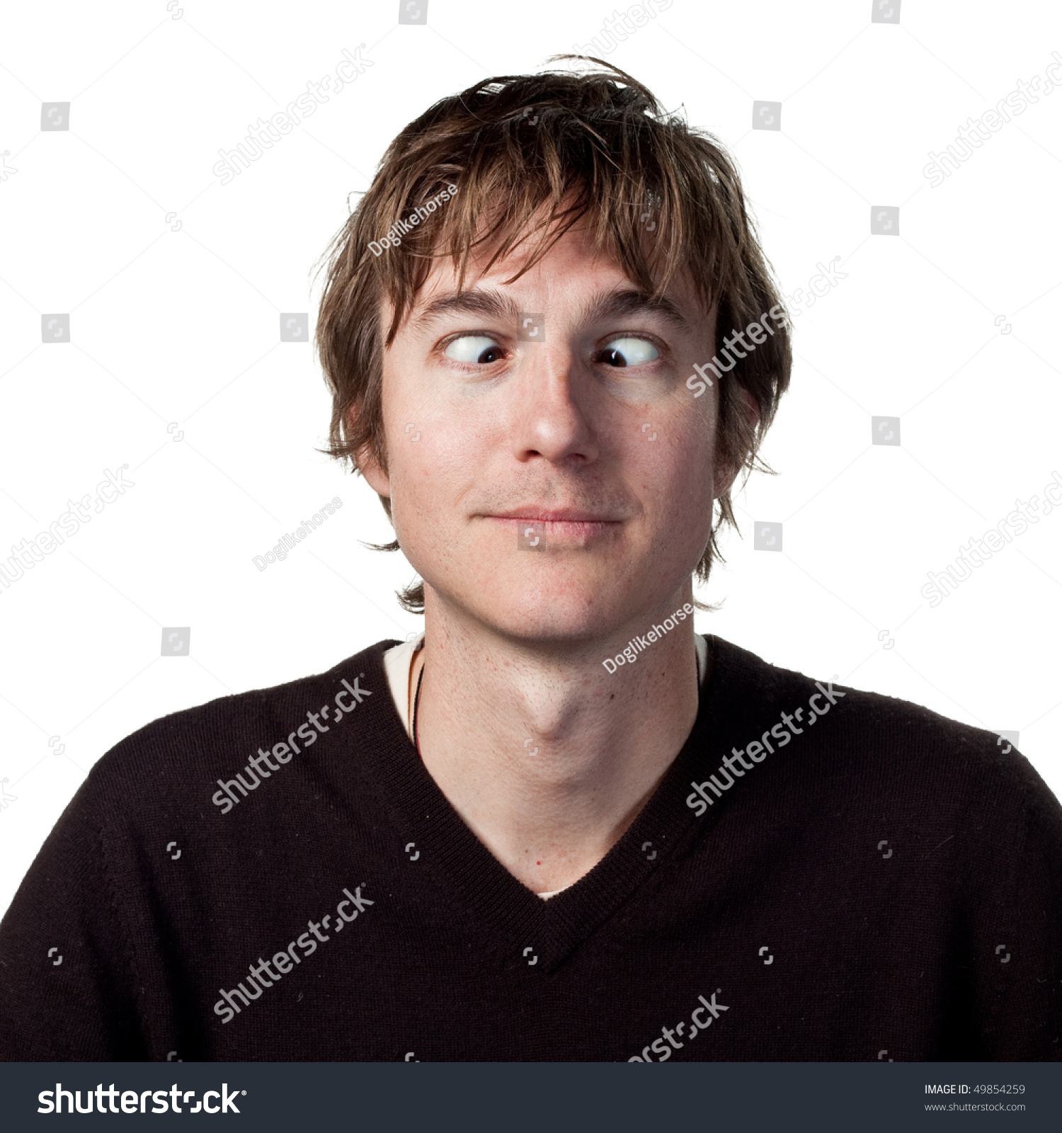 Cross Eyed Man, Series Of Funny Faces Stock Photo 49854259 : Shutterstock