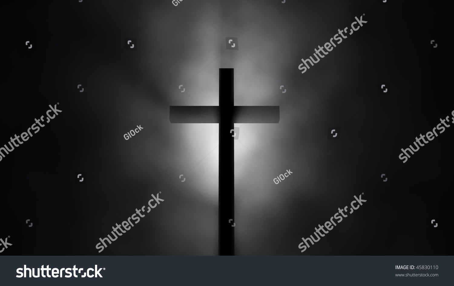 Cross Dark Stock Illustration 45830110