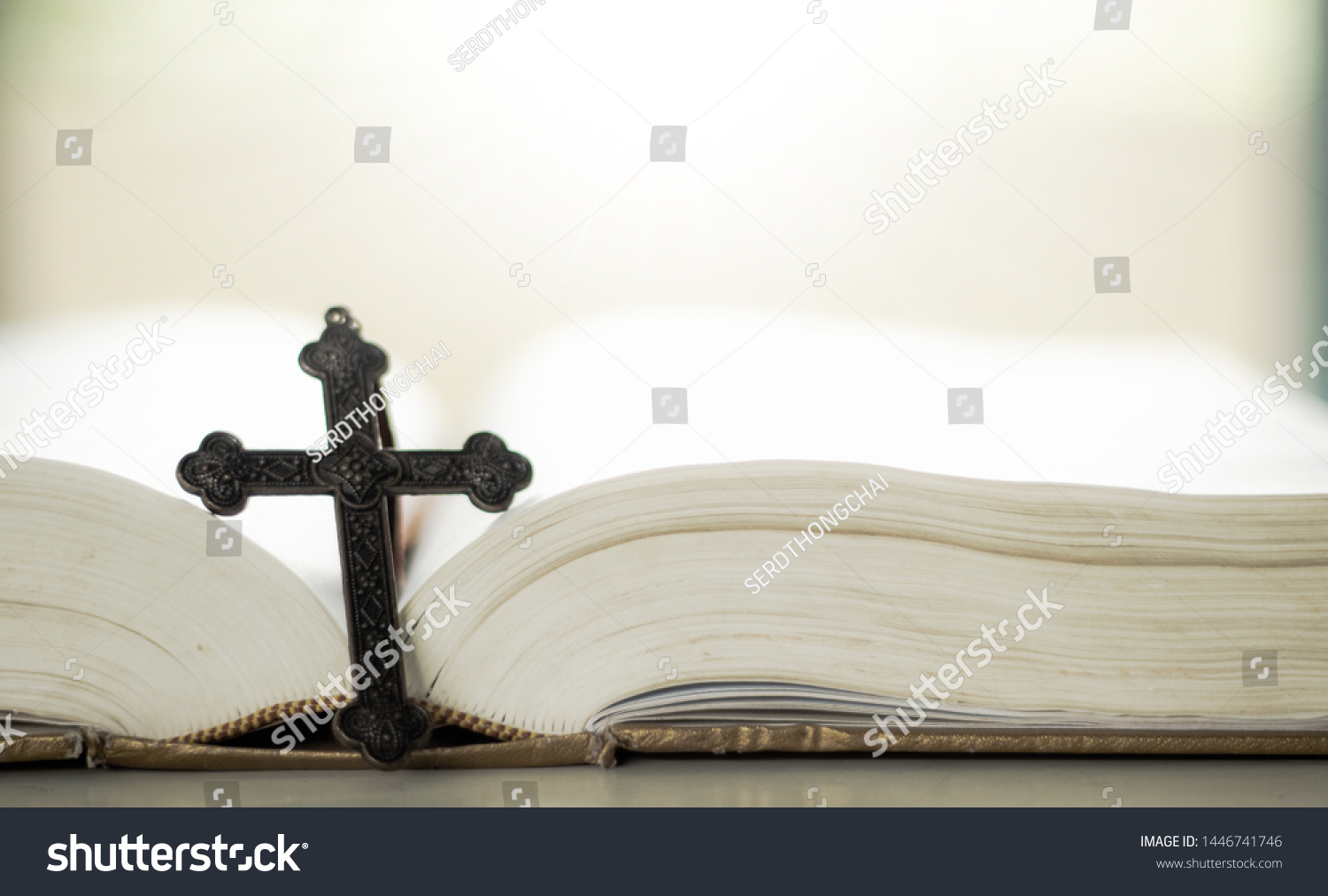 Cross Bible Jesus Christ Abstract Concept Stock Photo (Edit Now) 1446741746