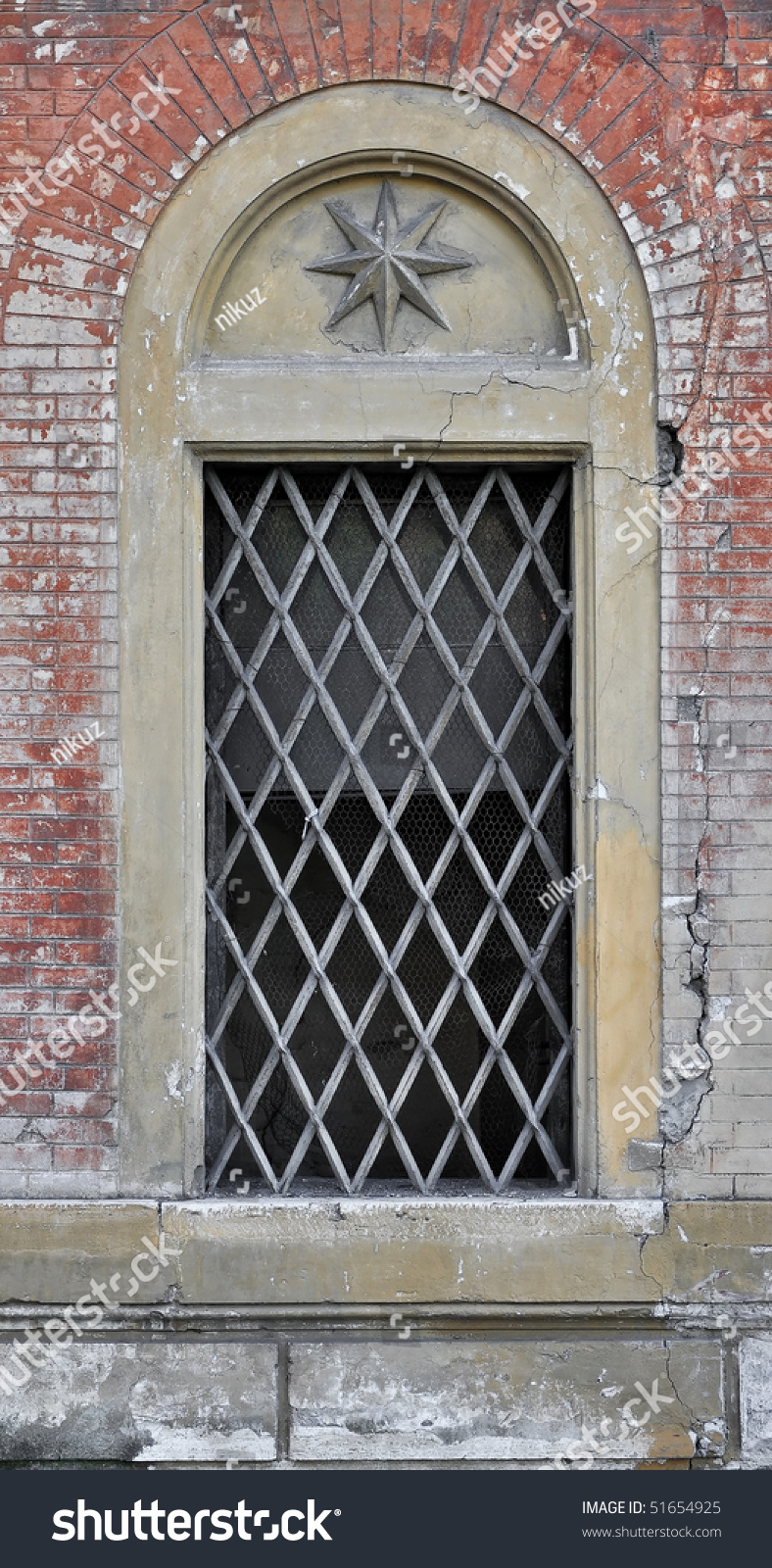 Crossed Iron Barred Window Stock Photo Edit Now 51654925