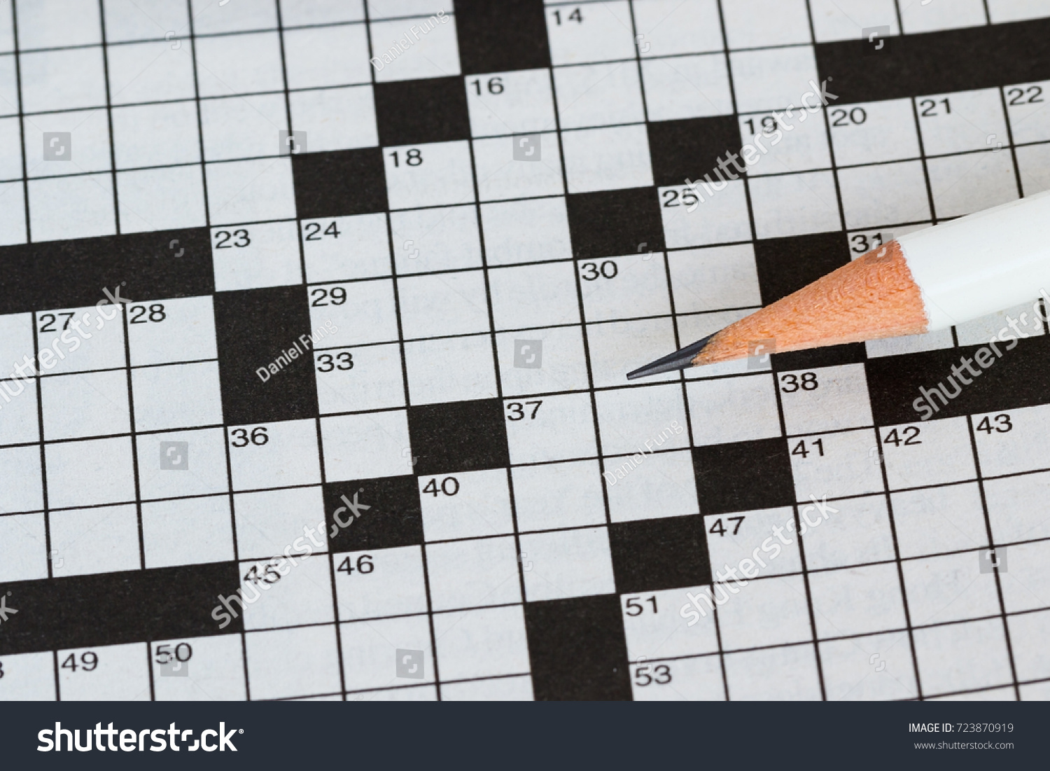 Crossword Puzzle Pencil Stock Photo 723870919 Shutterstock