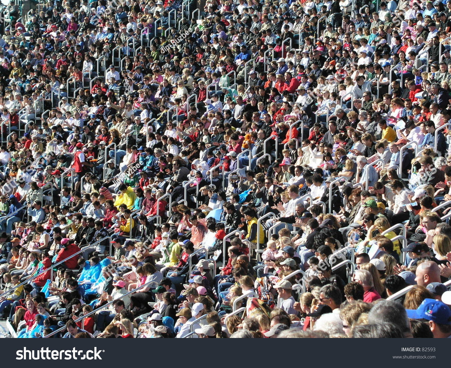 Crowd In Bleachers On A Rainy Day Stock Photo 82593 : Shutterstock