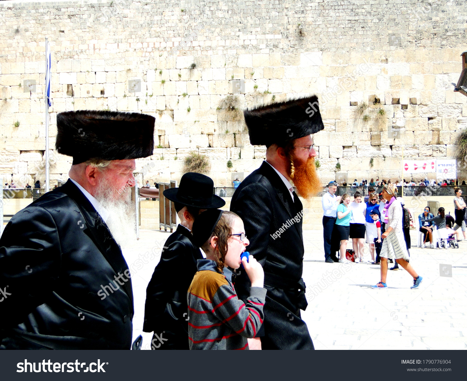 Crowded People Visit Western Wall During Stock Photo 1790776904 ...