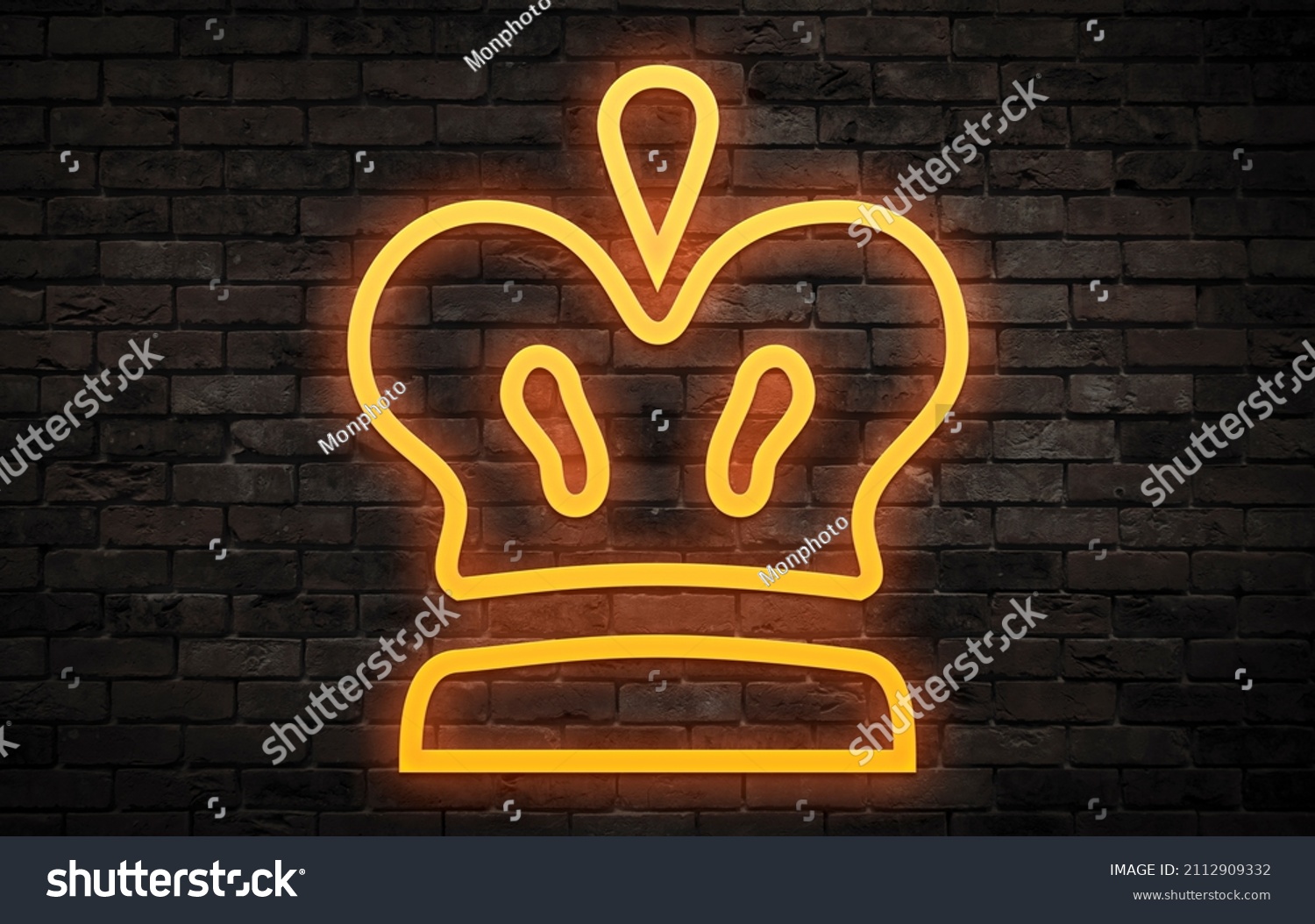 Crown Icon Neon Yellow Color Stock Illustration 2112909332 | Shutterstock