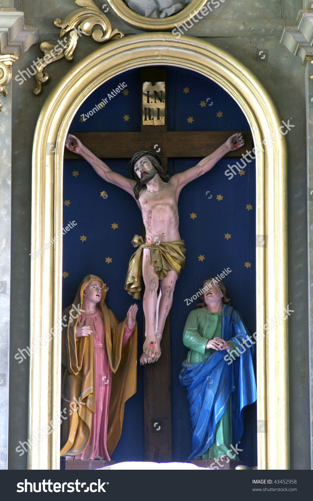 Crucifixion Blessed Virgin Mary Saint John ภาพสต็อก 43452958 Shutterstock