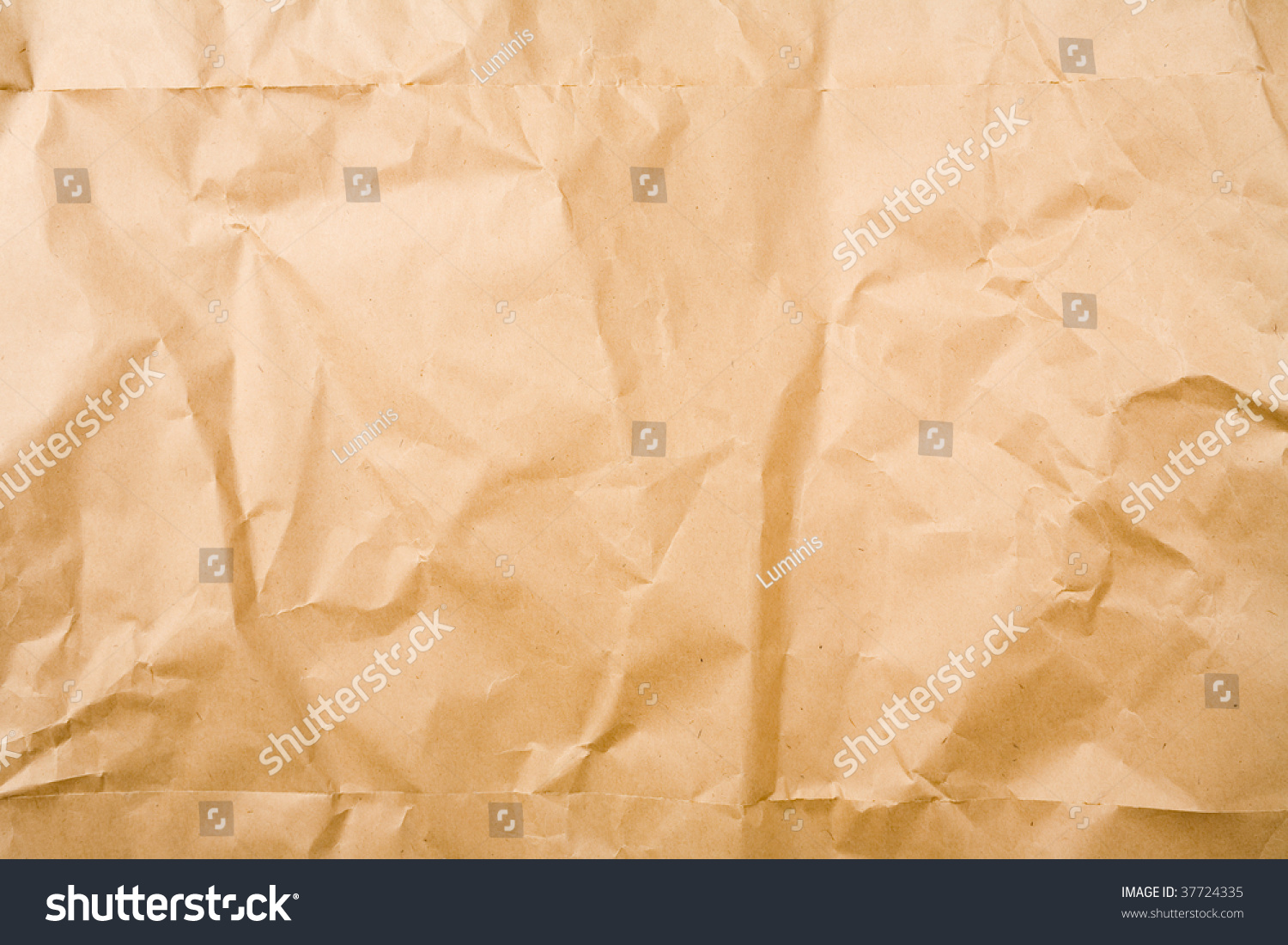 Crumpled Brown Packaging Paper Sheet Texture Background Stock Photo ...