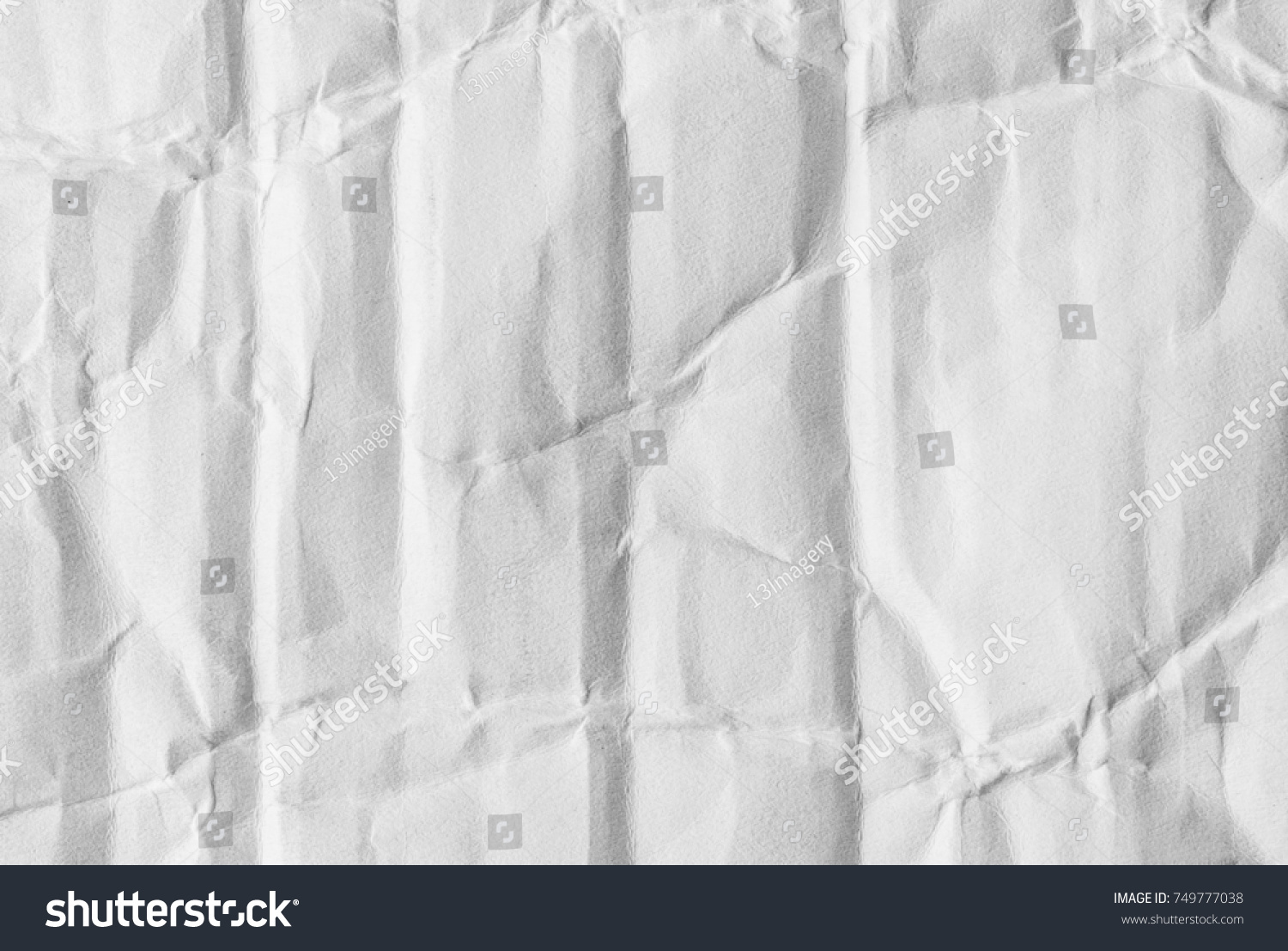 Crumpled Paper Background Texture Cardboard Paper Stock Photo 749777038 ...