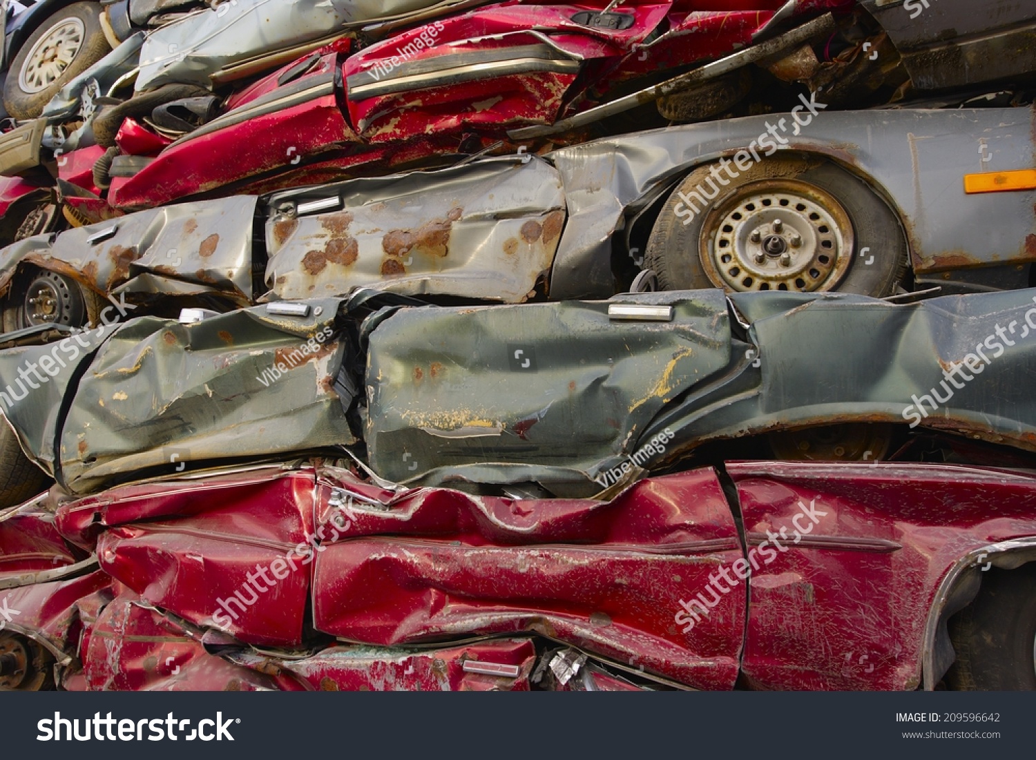 Crushed Cars Stock Photo 209596642 Shutterstock