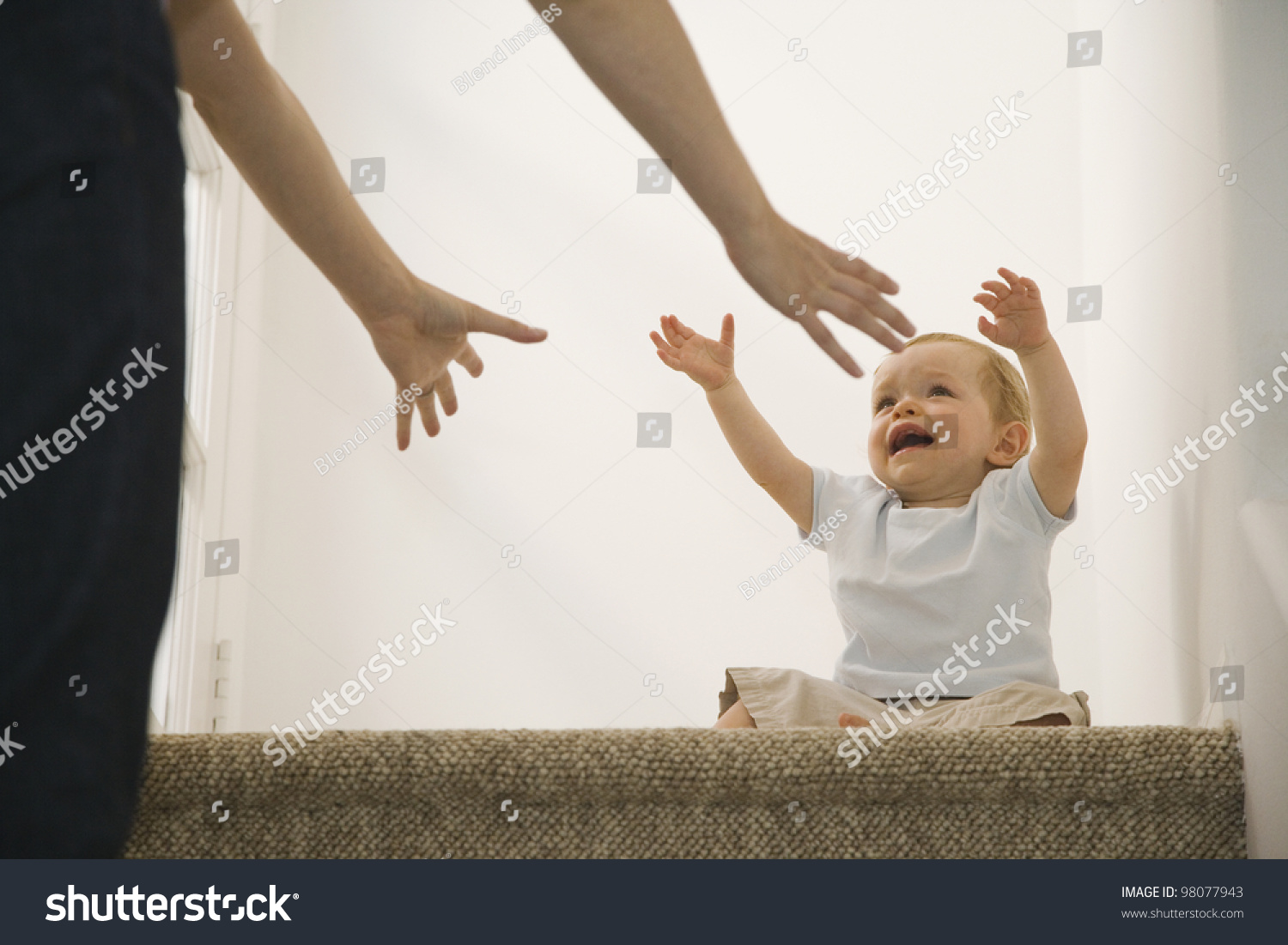 Crying Baby Reaching Mother Stock Photo 98077943 - Shutterstock