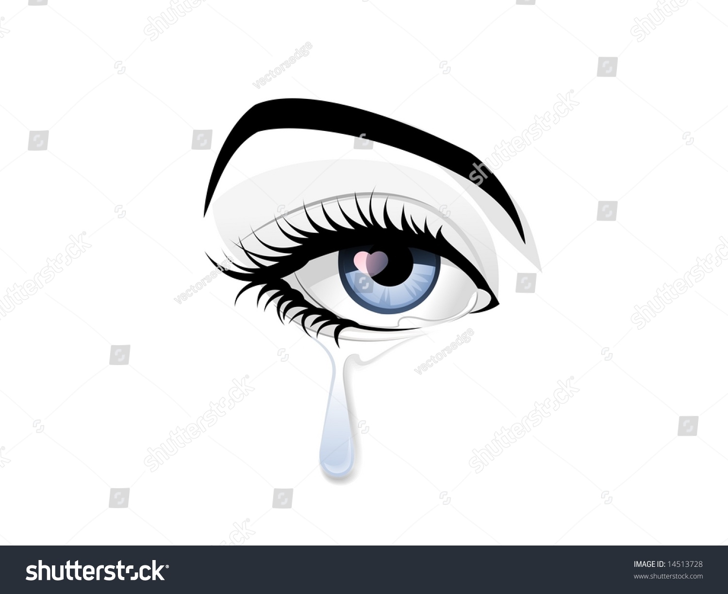 Crying Eye Stock Illustration 14513728 - Shutterstock