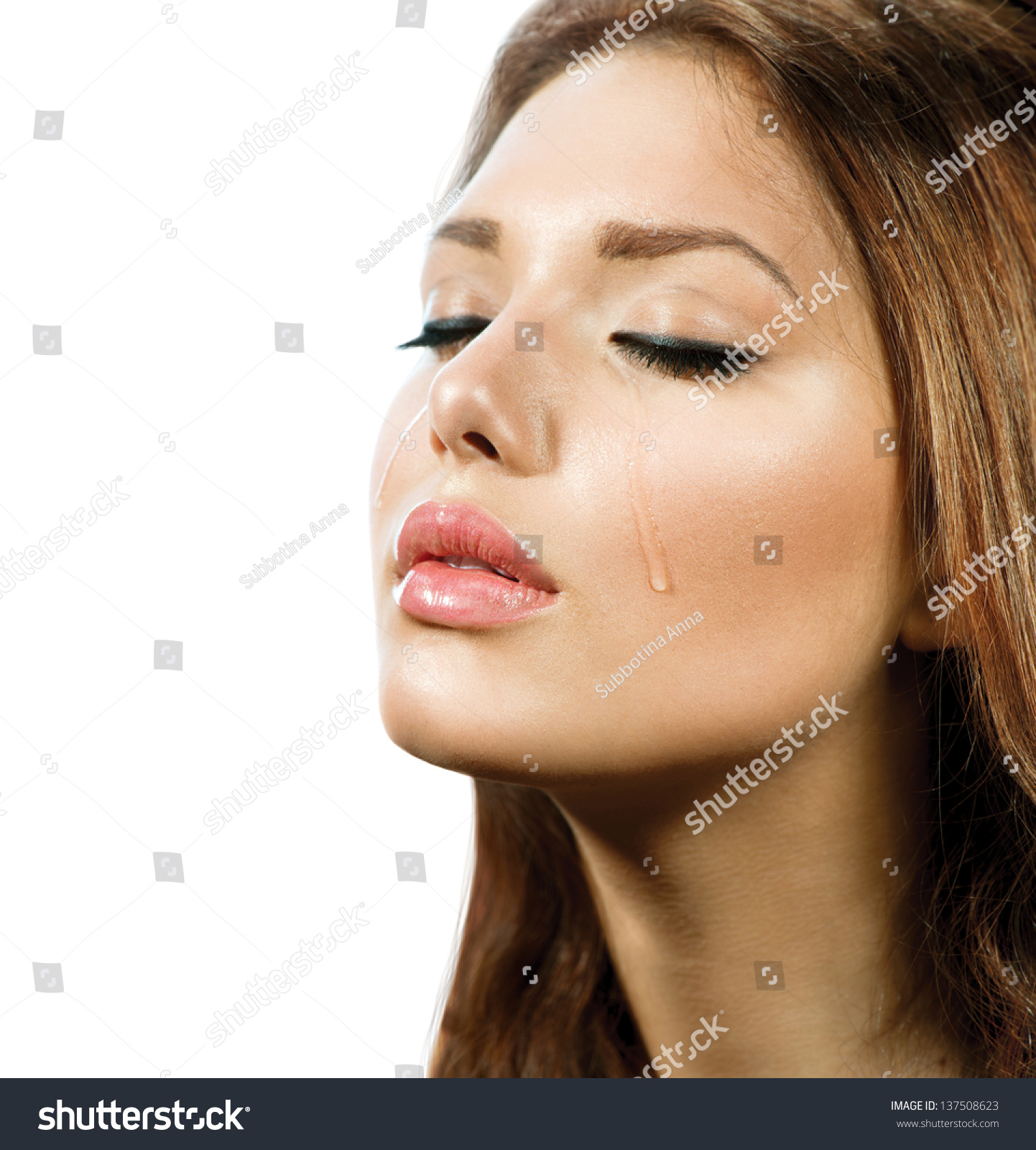 Crying Woman. Beauty Girl Crying. Tears. Cry Stock Photo 137508623 ...