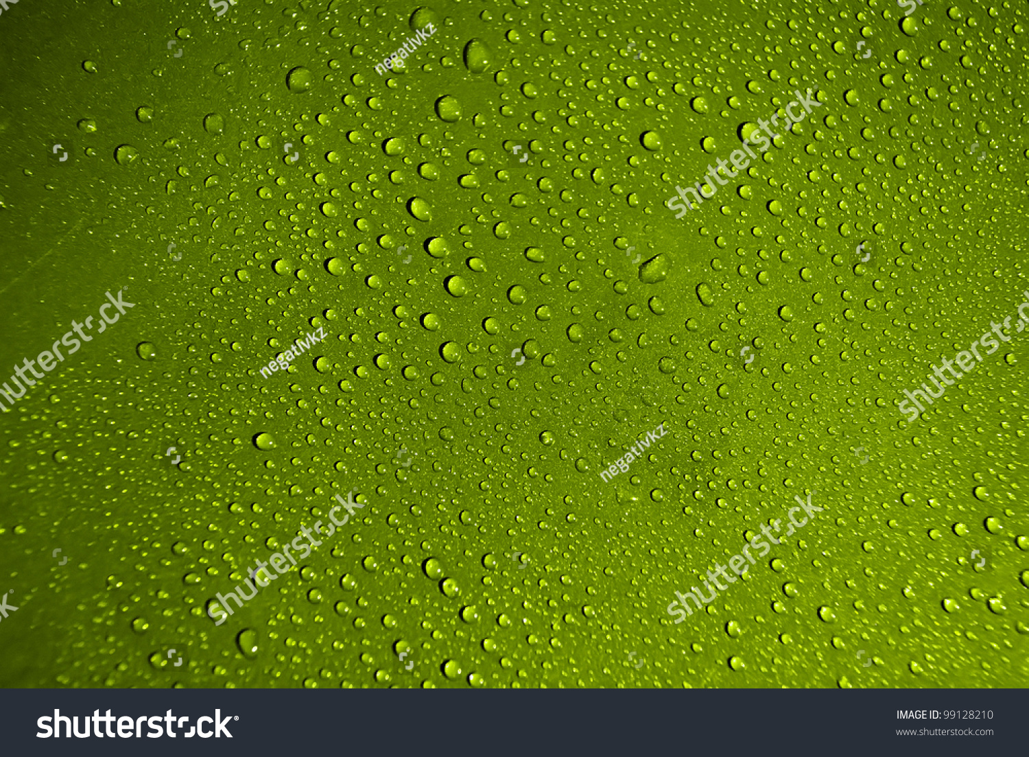 Crystal Clear Water Drops Over Blue Background. Stock Photo 99128210 ...