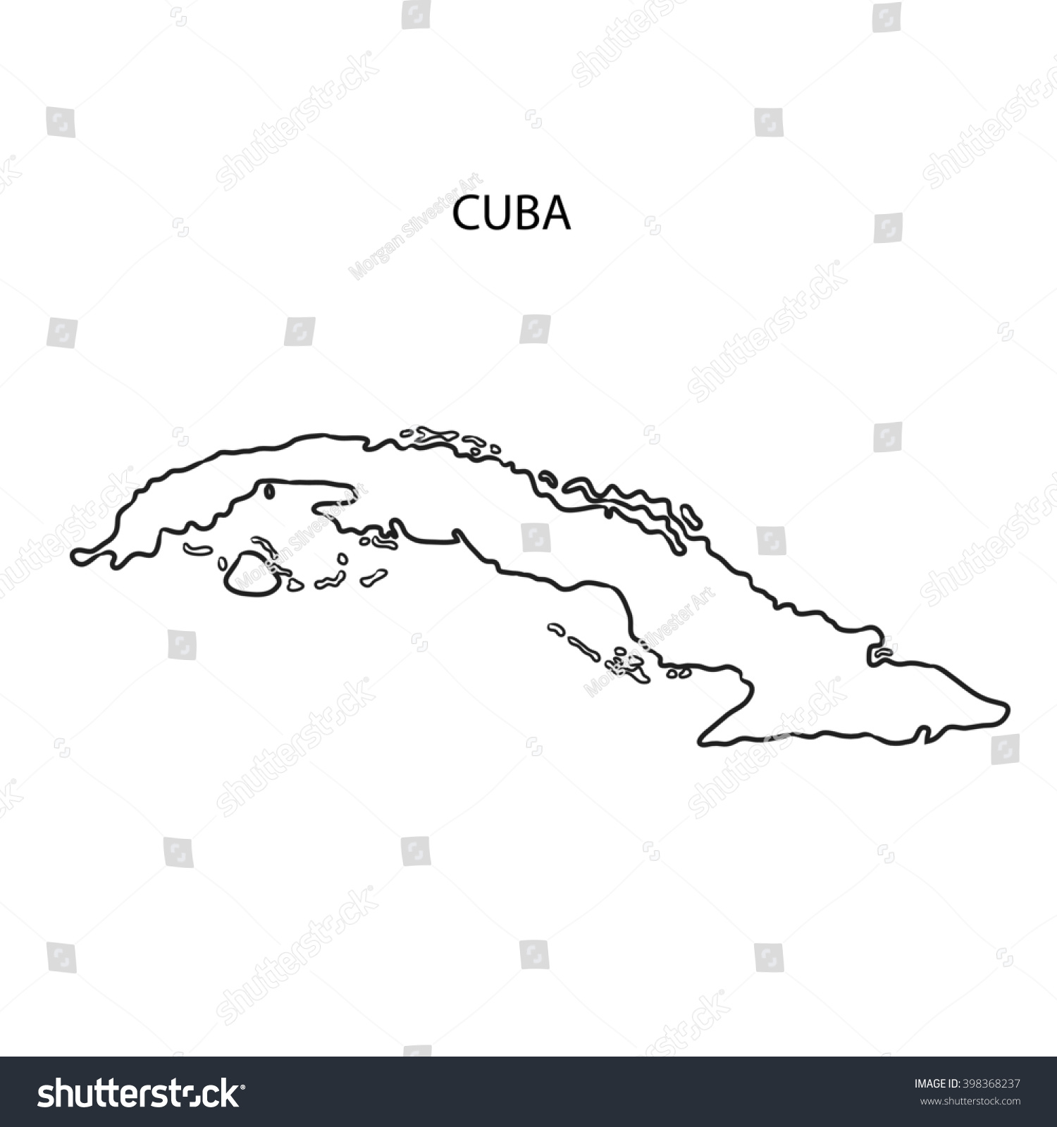 Cuba Map Outline Printable