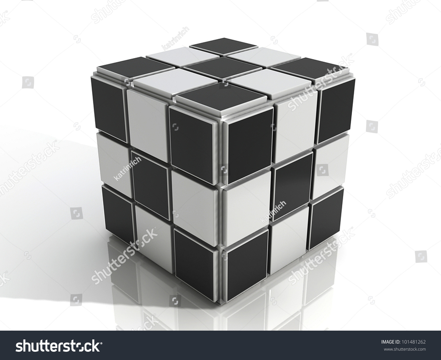 Cube Black And White Stock Photo 101481262 : Shutterstock