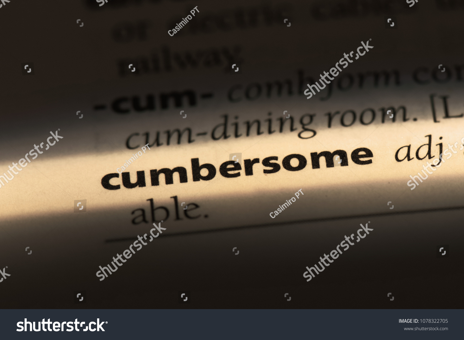 cumbersome-word-dictionary-cumbersome-concept-stock-photo-1078322705