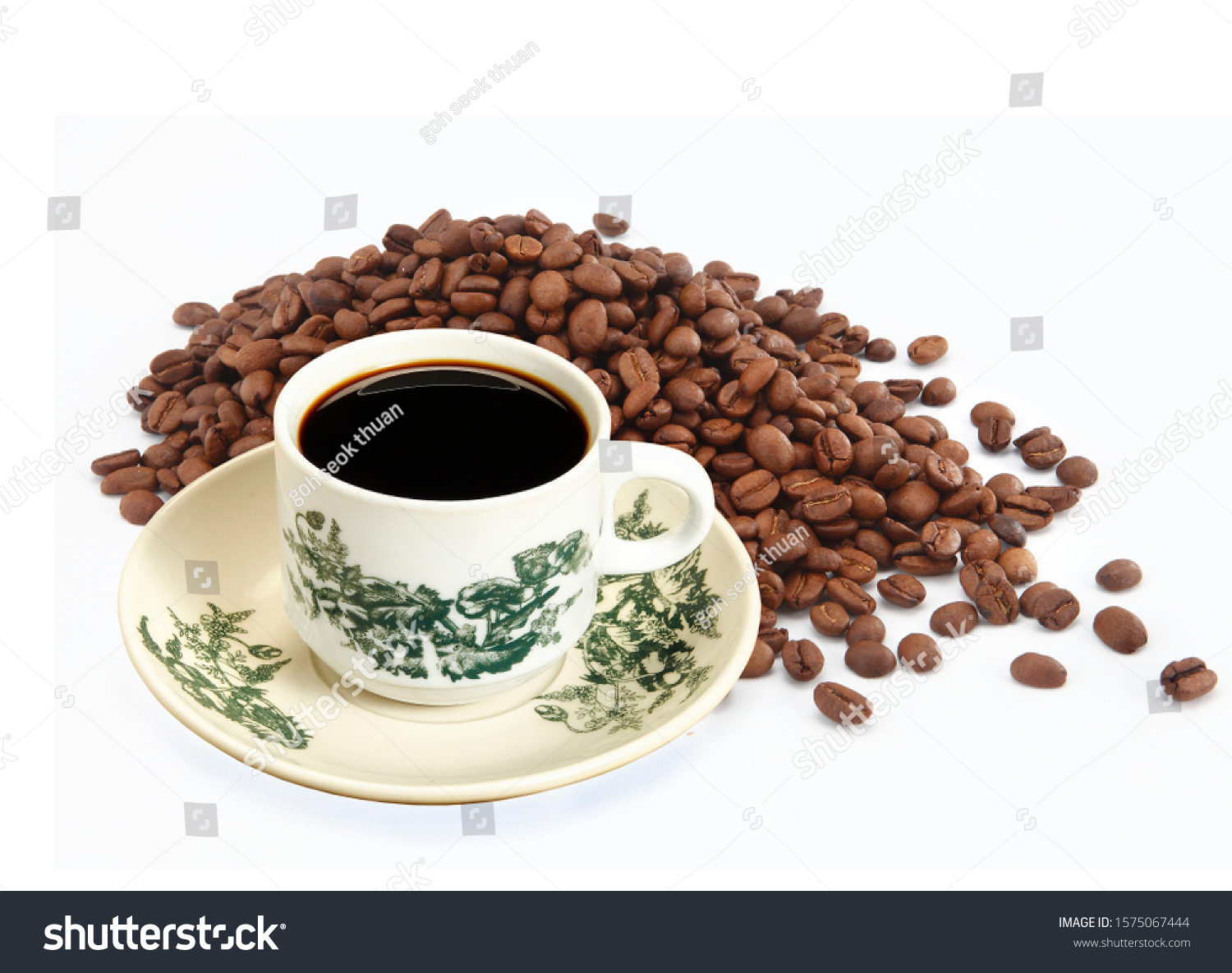 Cup Coffee Beanstraditional Kopi O Commonly Stock Photo Edit Now 1575067444