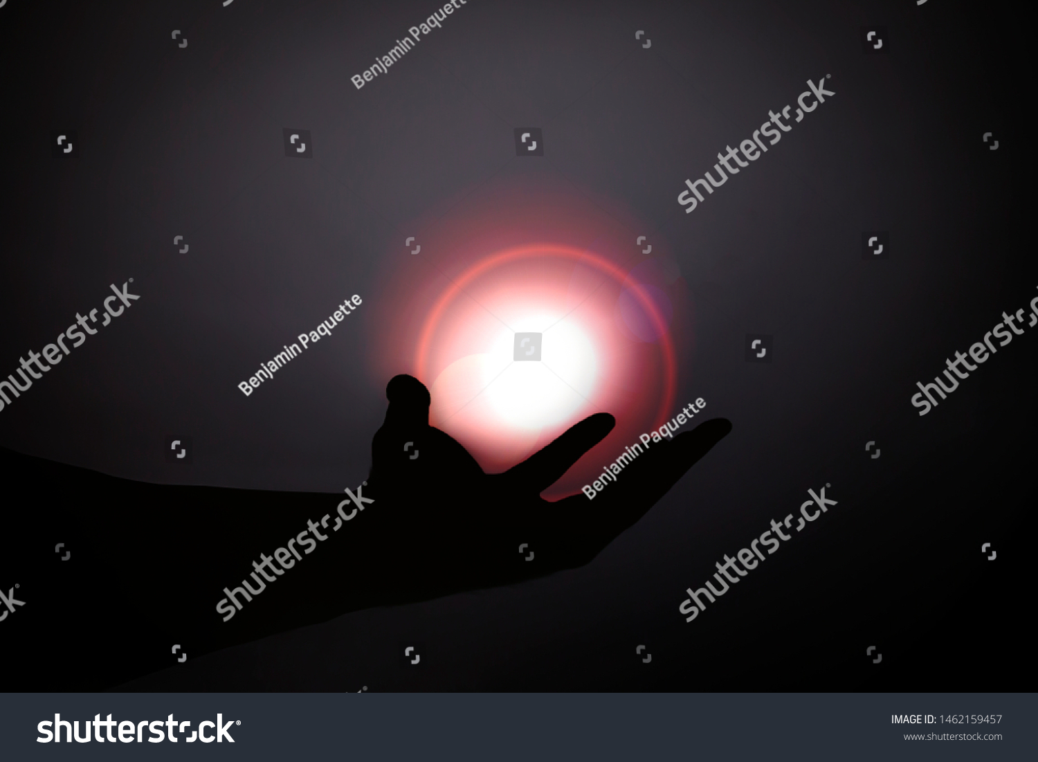 Cupped Hands Holding Glowing Light Stock Photo 1462159457 | Shutterstock