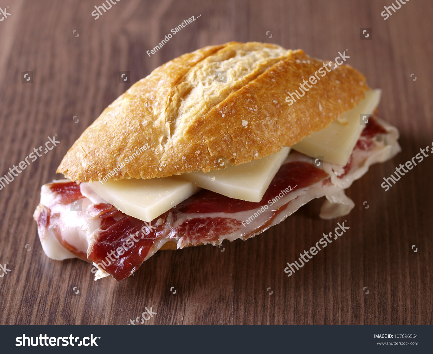 Cured Ham Cheese Sandwich Typical Spanish Stock Photo Edit Now