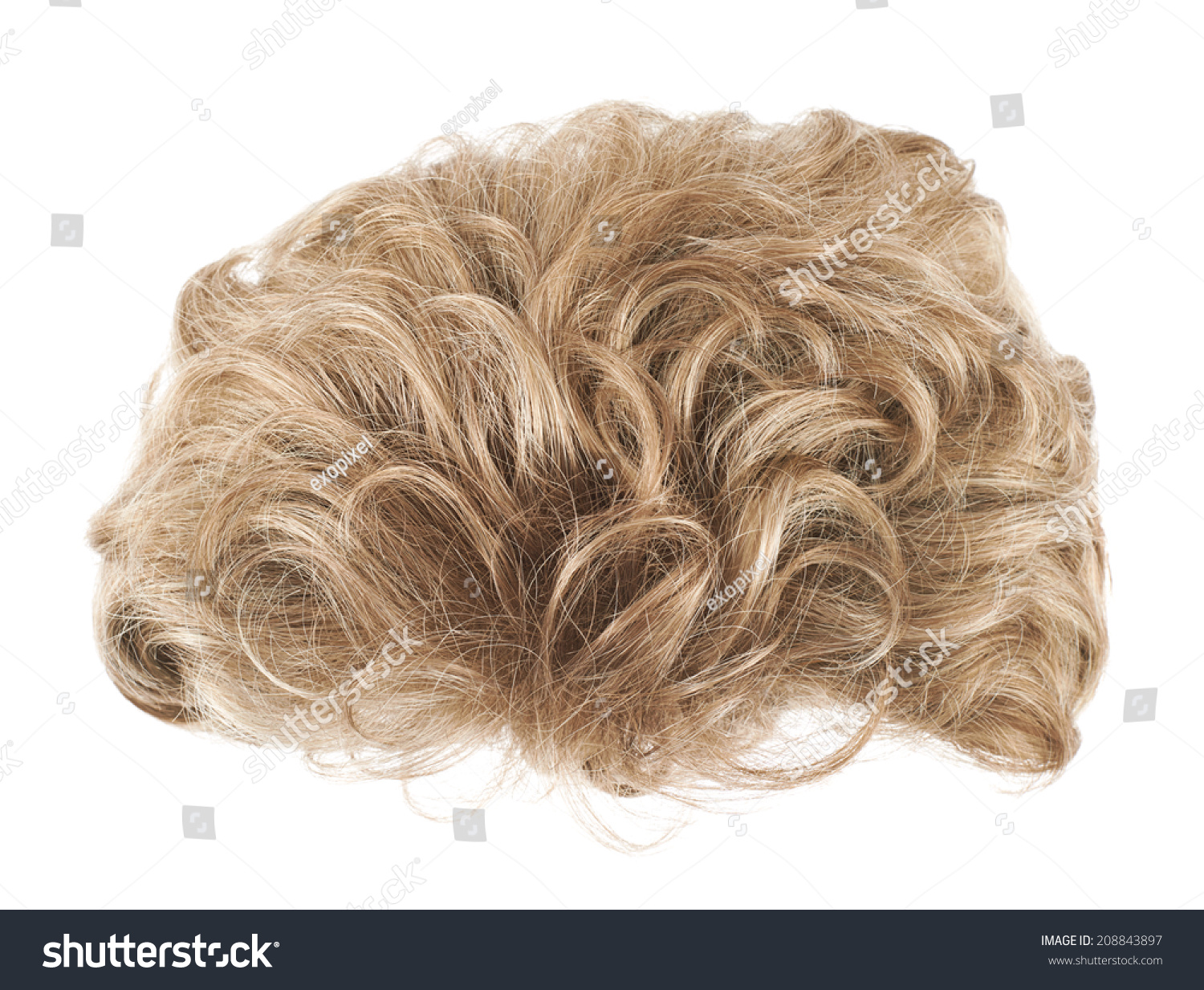 white curly hair wig