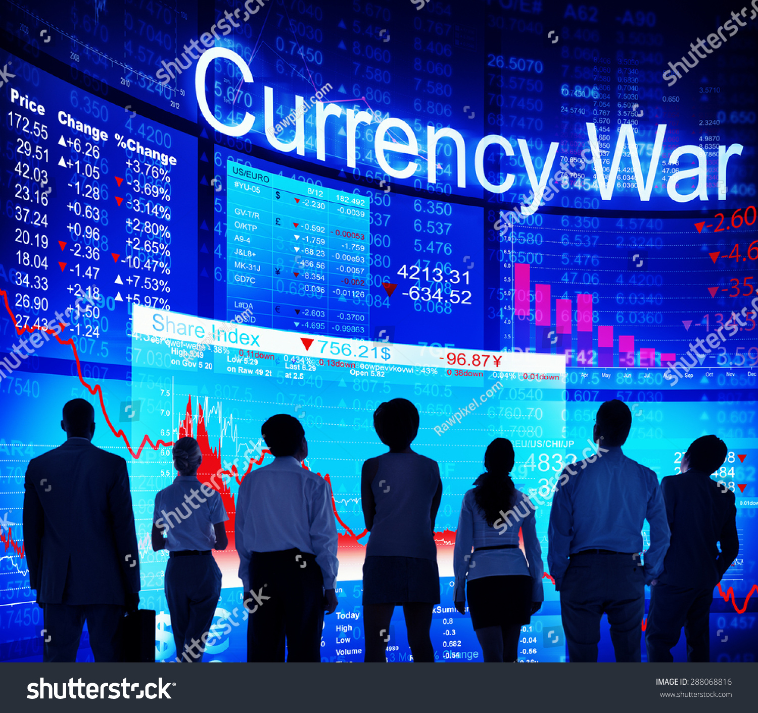 Currency War Business People Discussion Stock Stock Photo Edit Now 288068816