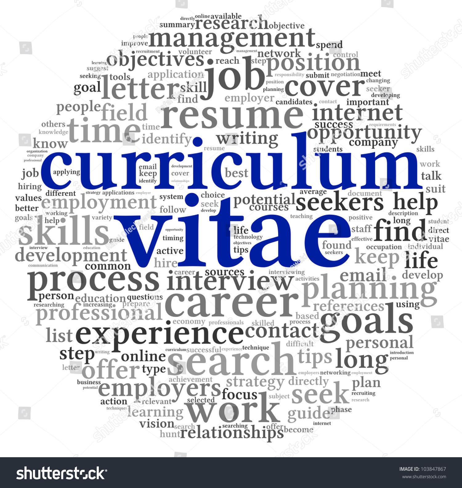 Curriculum Vitae Cv Concept Word Tag Ilustracion De Stock103847867