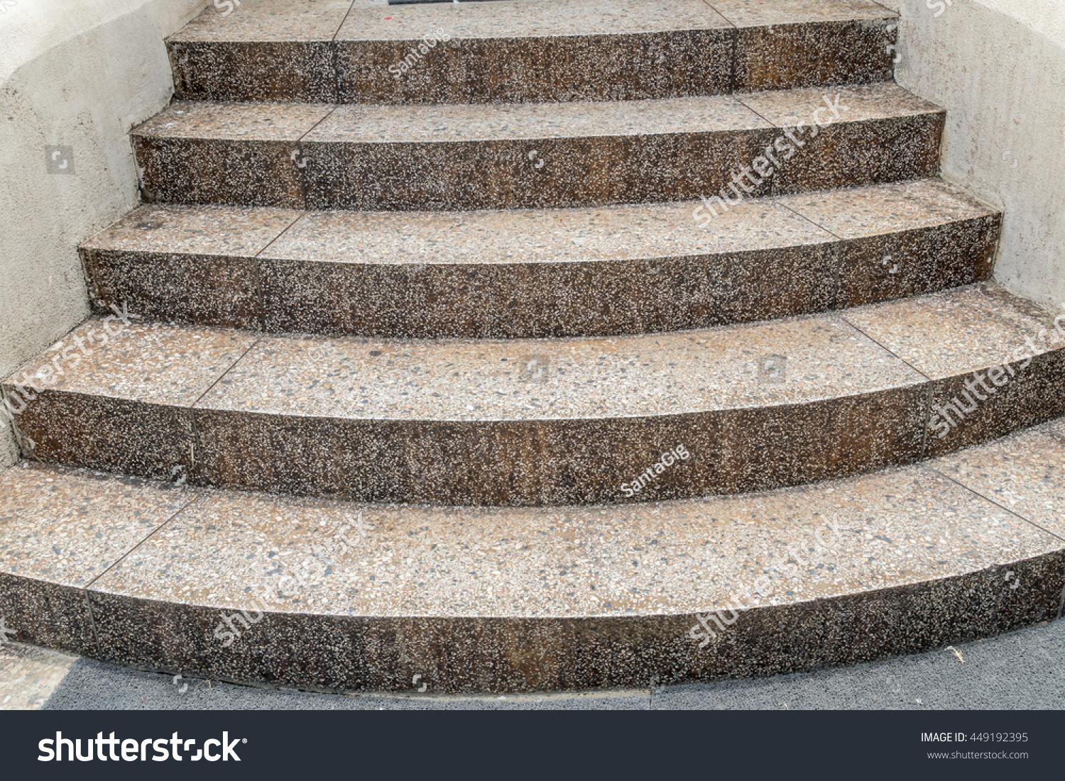 Curve Concrete Gravel Texture Staircase Stock Photo 449192395 ...