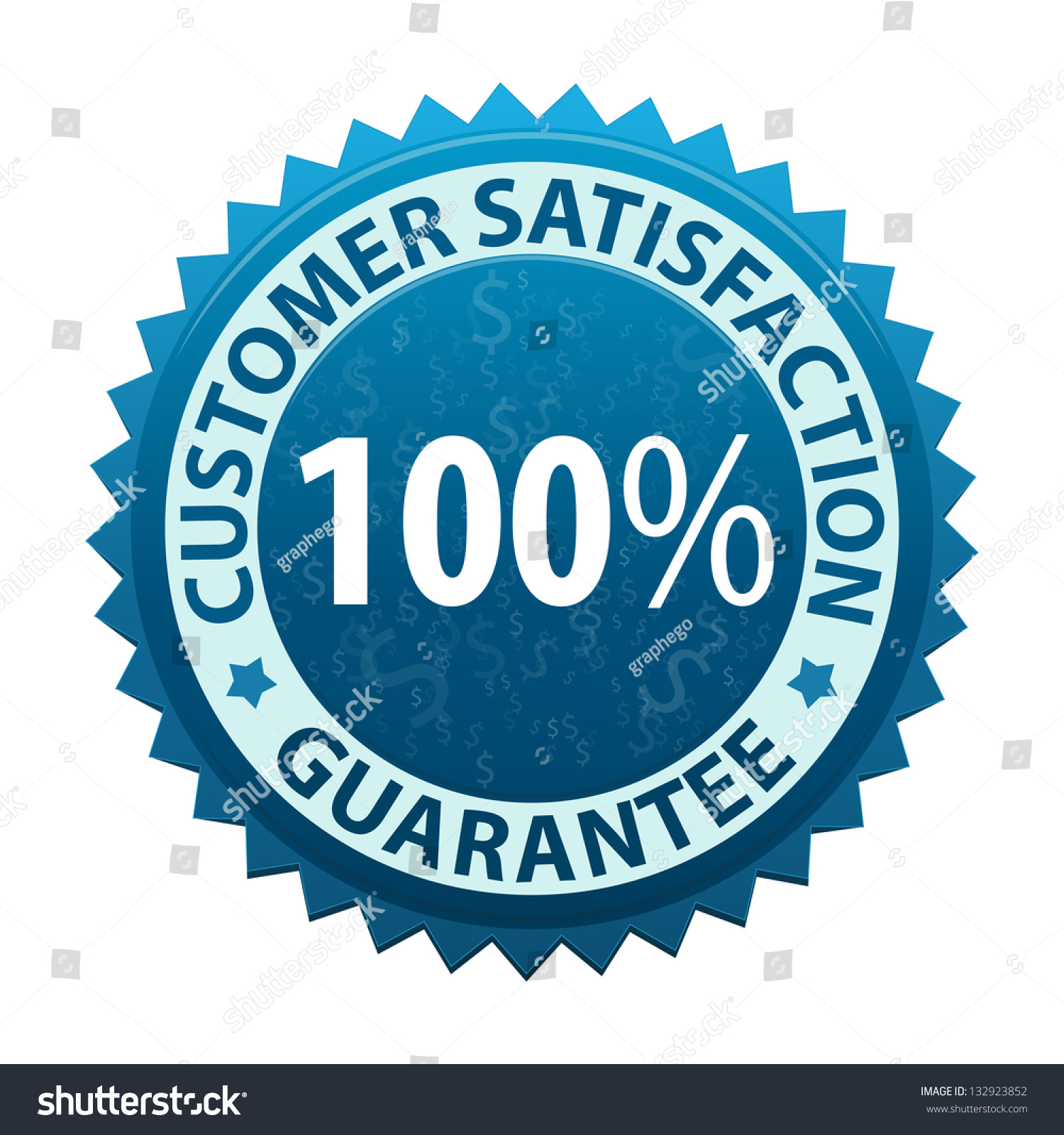 Customer Satisfaction Guarantee Icon Symbol Isolated Stock Illustration ...