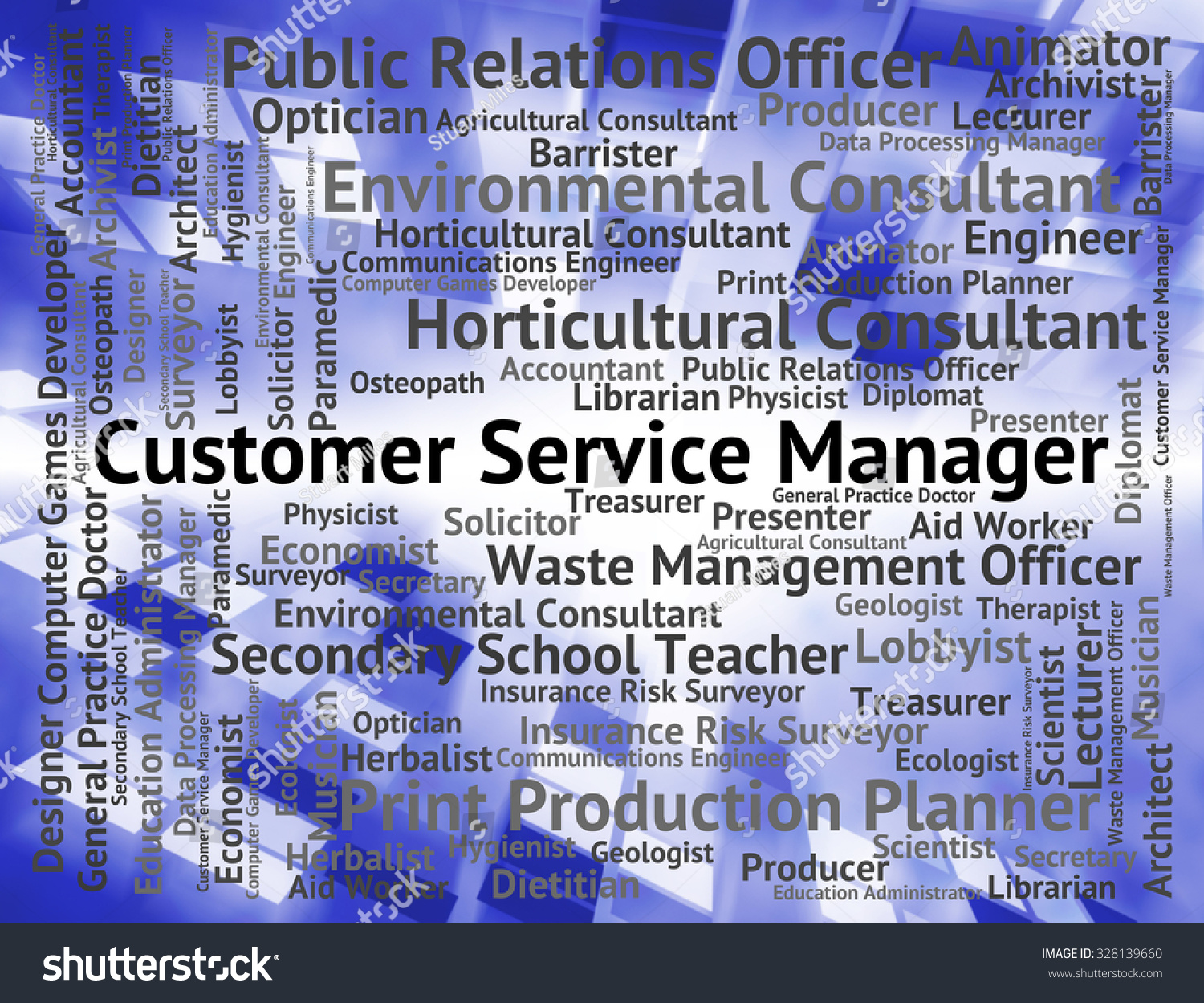 Customer Service Manager Meaning Help Desk Stock Illustration