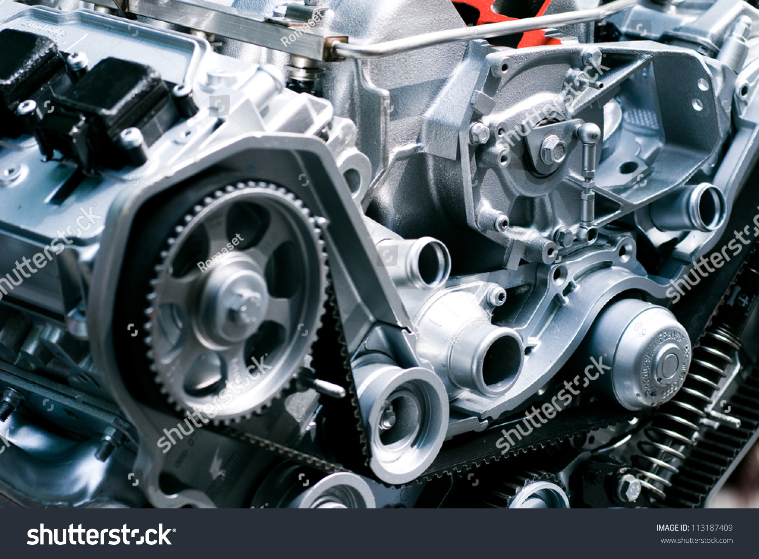 Cut Metal Engine. Visual Layout. Stock Photo 113187409 : Shutterstock