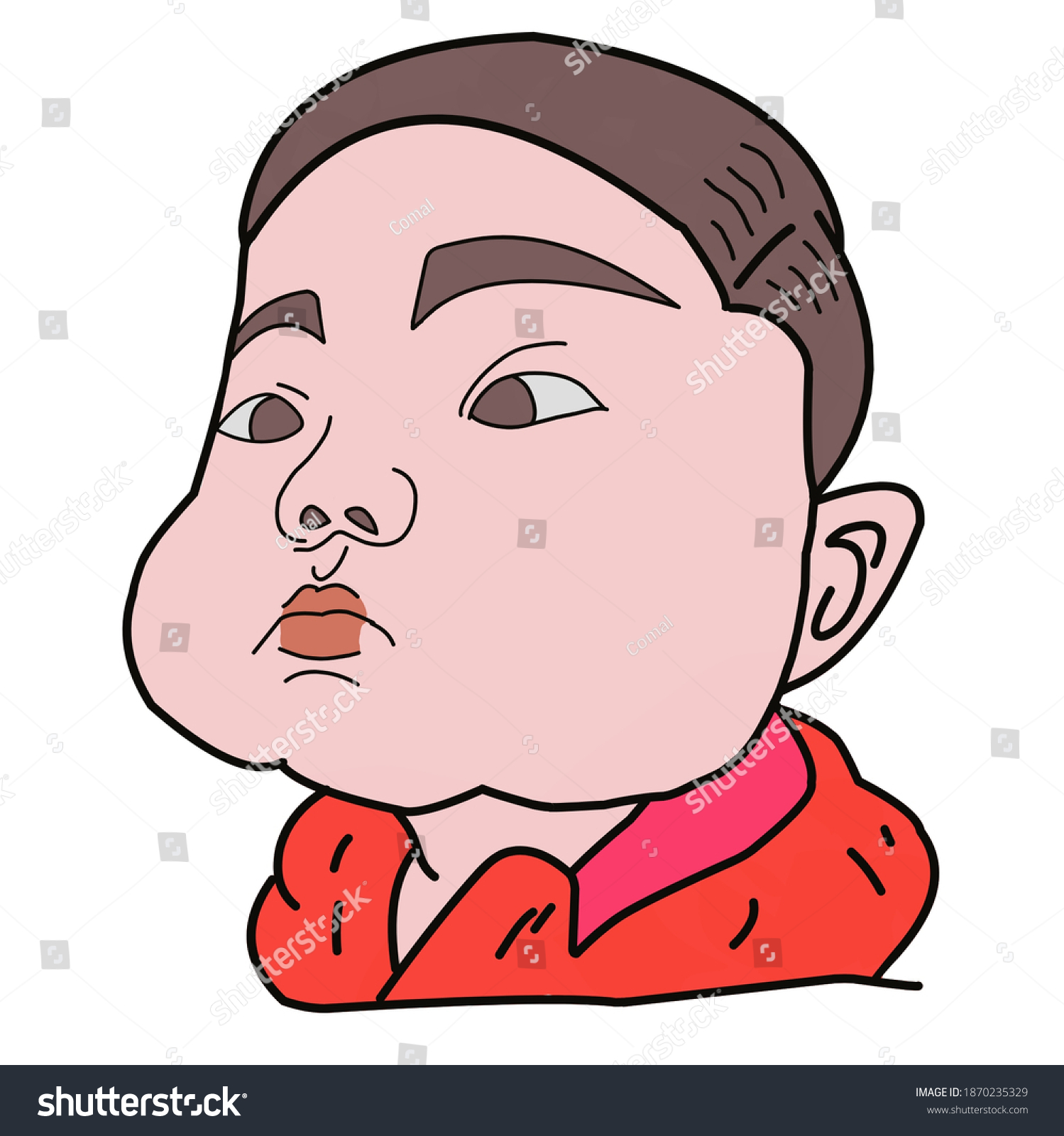 Cute Fun Cartoon Baby Boy Stock Illustration 1870235329 | Shutterstock