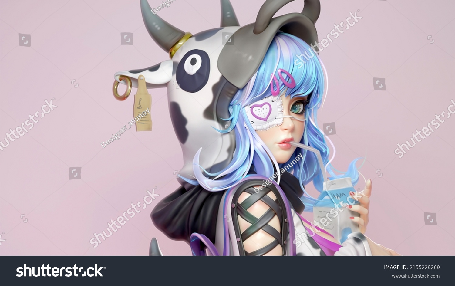 Cute Anime Girl Fantasy 3d Digital Stock Illustration 2155229269 Cute Anime Girl Fantasy 3d Digital Stock Illustration 2155229269