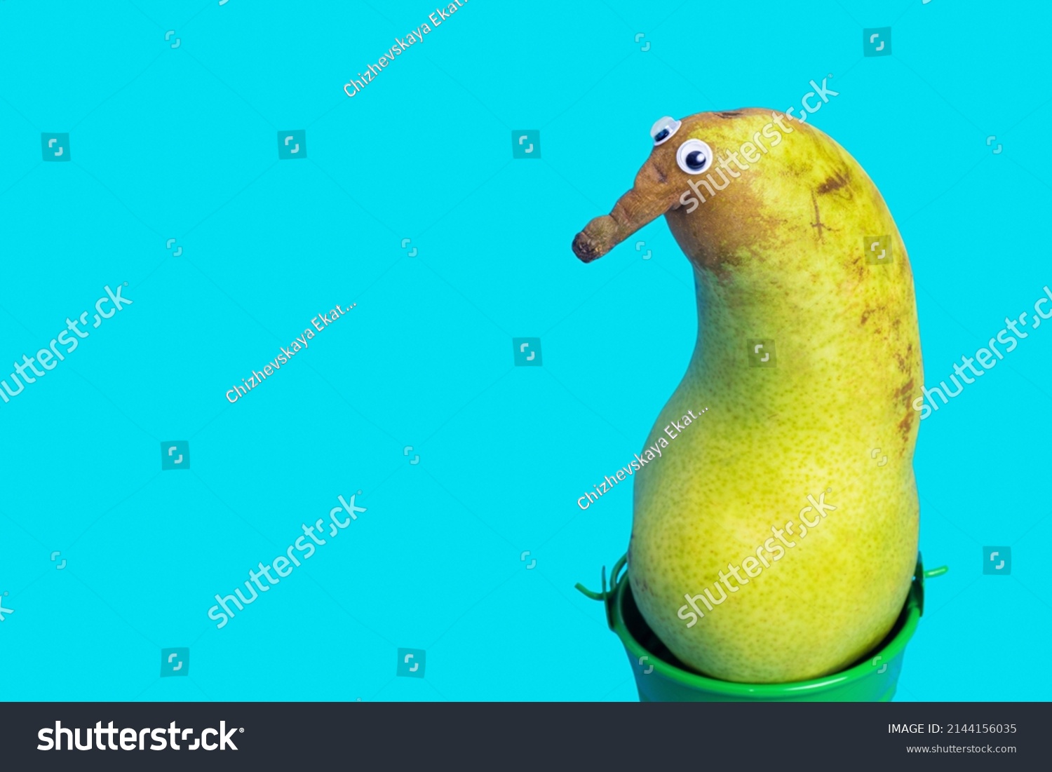 cute-anthropomorphic-pear-character-big-nose-stock-photo-2144156035