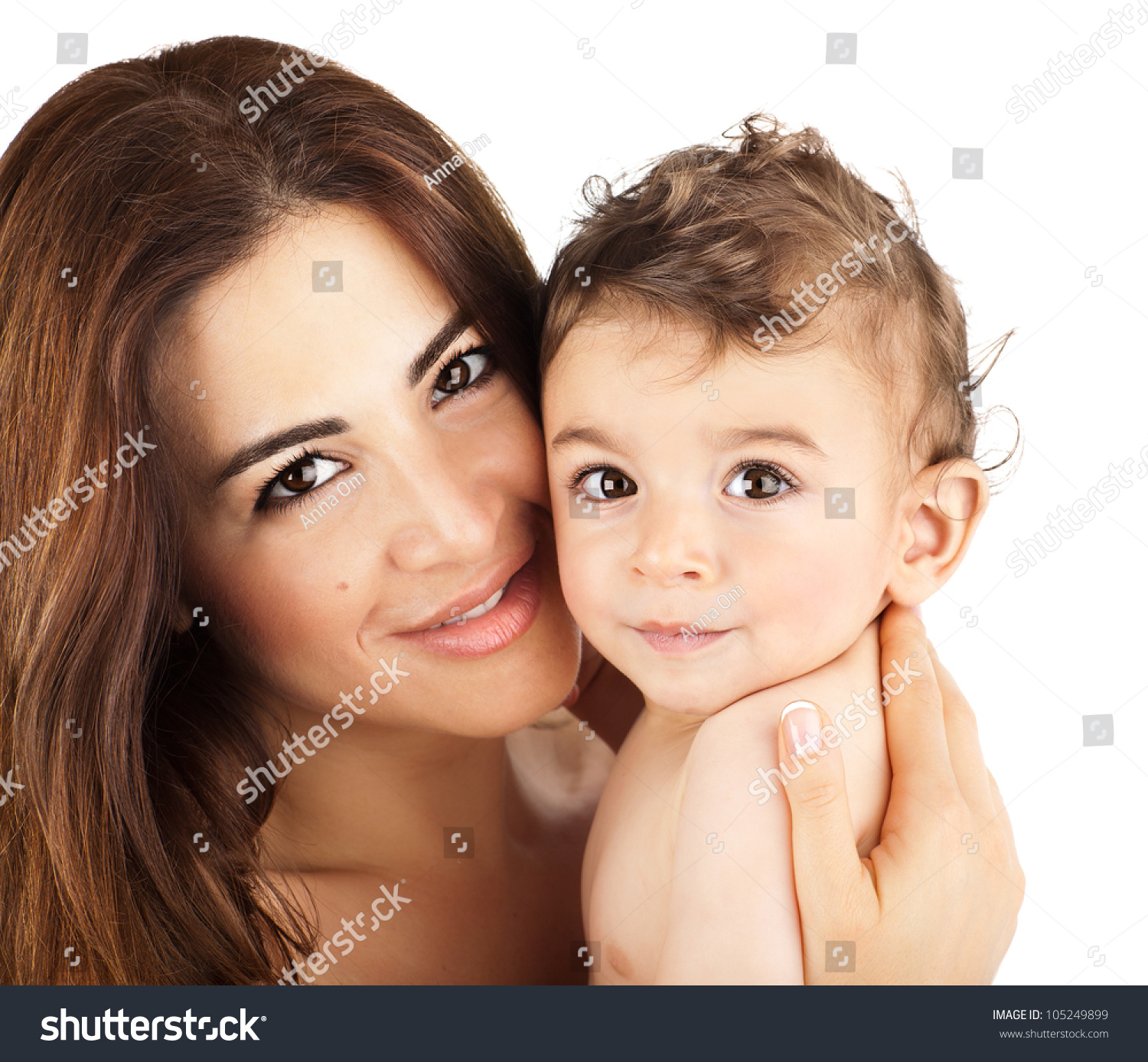 Cute Baby Boy Smiling Mother Closeup Stock Photo Edit Now