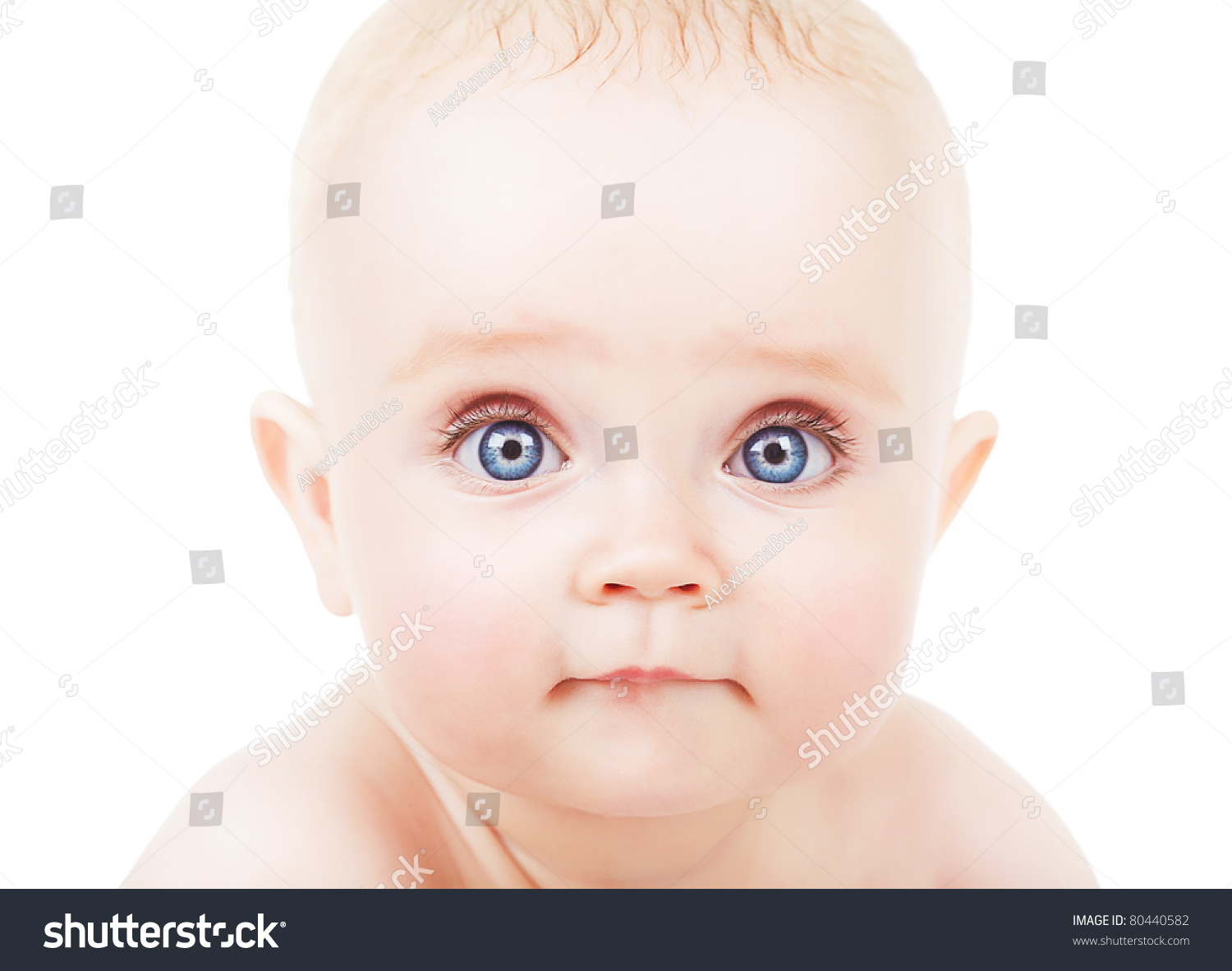 Cute Baby With Blue Eyes Stock Photo 80440582 : Shutterstock