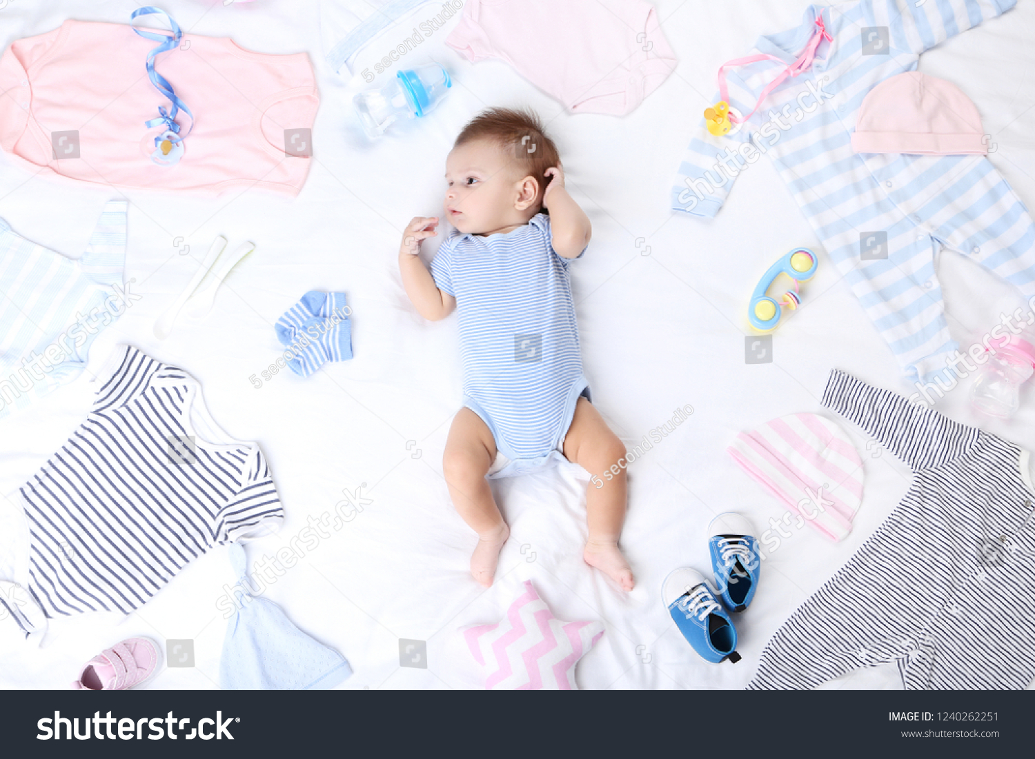 Cute Baby Fashion Clothes Lying On Stock Photo 1240262251 | Shutterstock