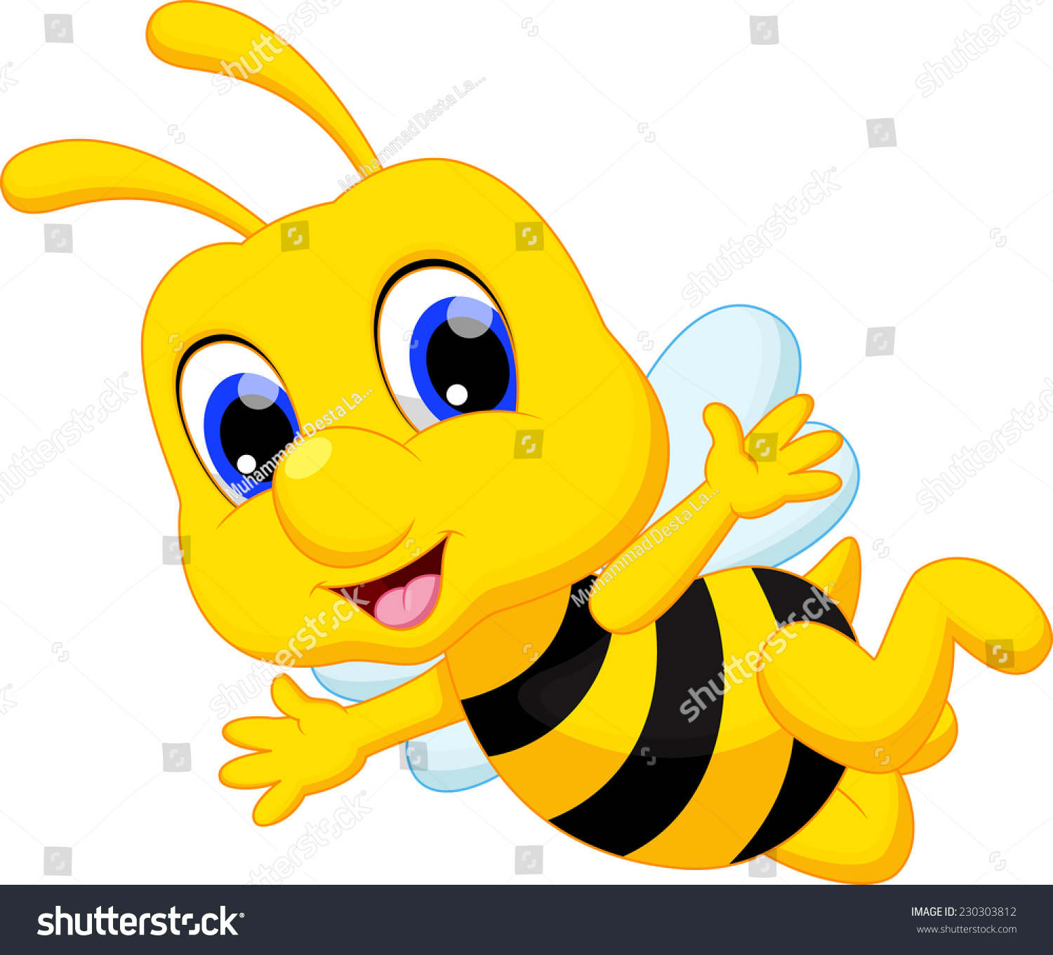 Cute Bee Cartoon Stock Illustration 230303812 - Shutterstock